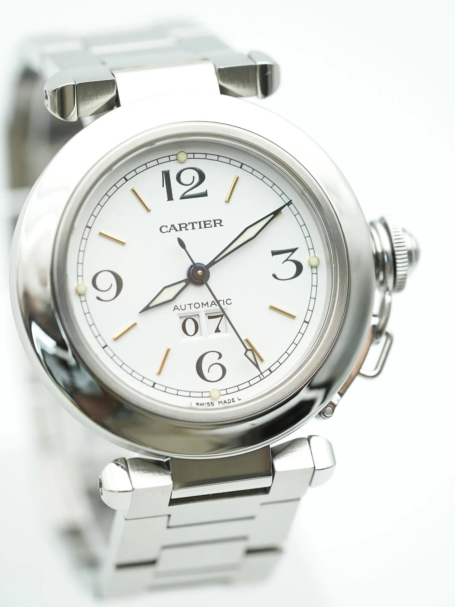 Cartier - Pasha Gran Fecha Esfera Blanca - 2000s 