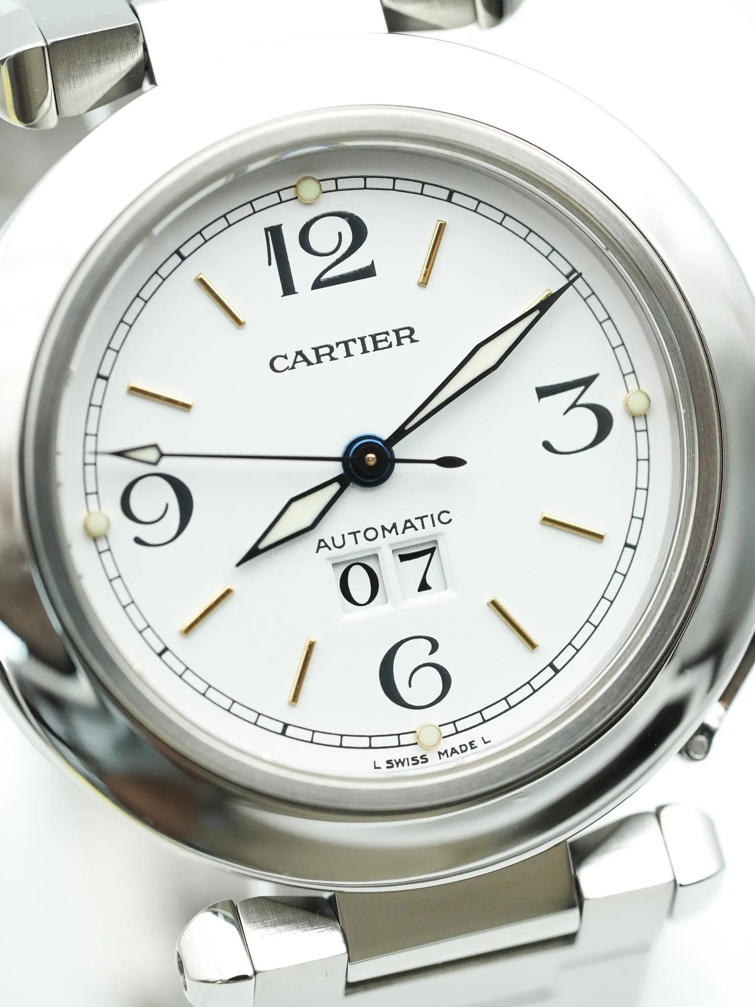 Cartier - Pasha Gran Fecha Esfera Blanca - 2000s 