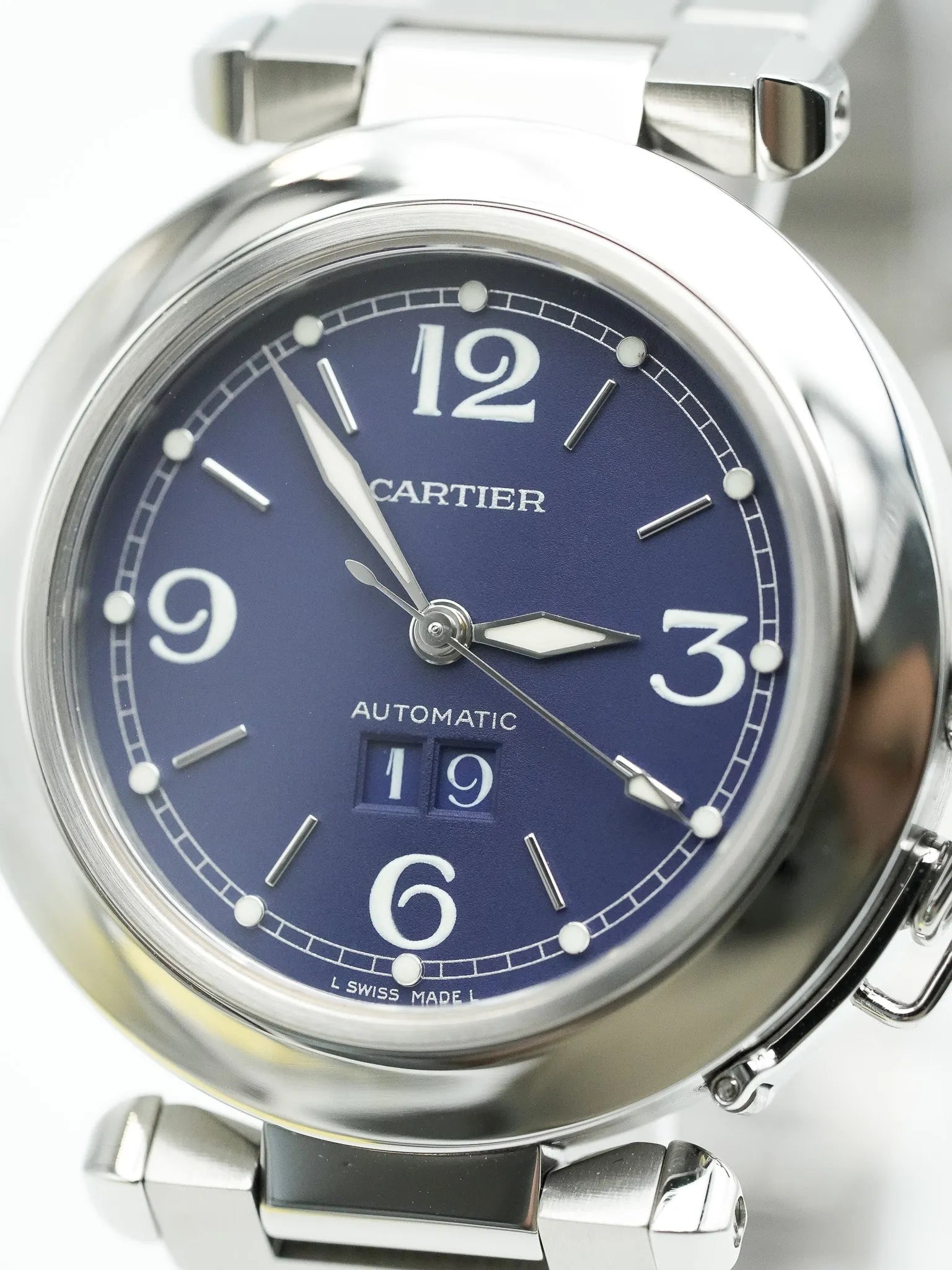 Cartier - Pasha Gran Fecha Esfera Azul - Años 2000 