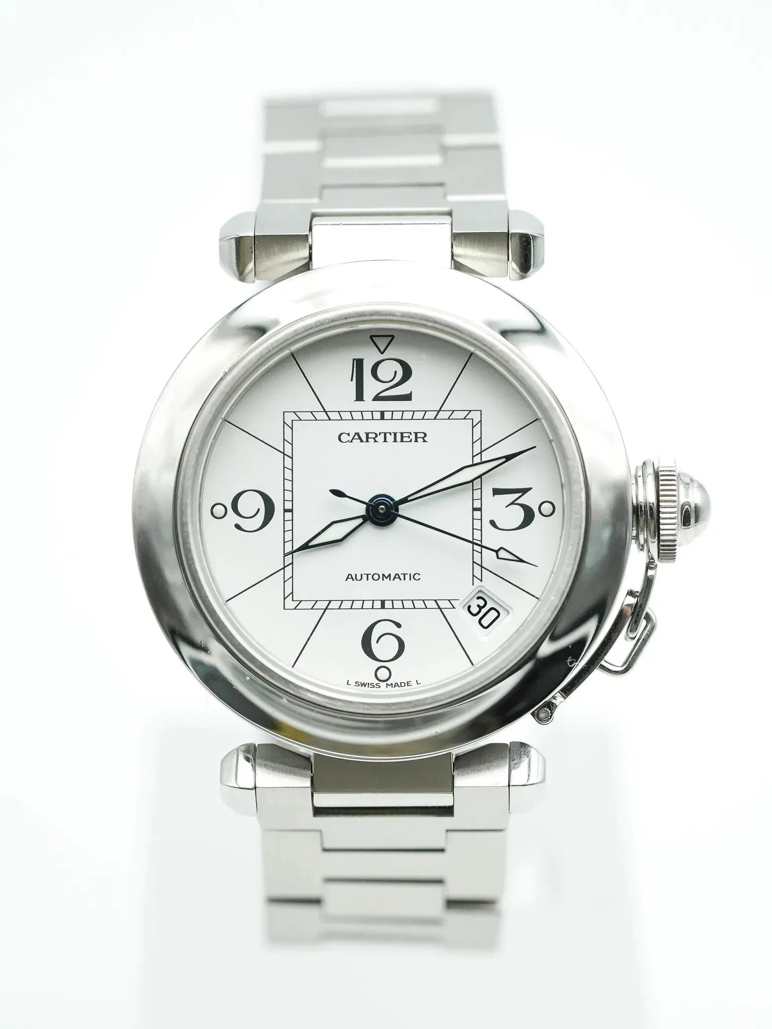 Cartier - Pasha Date 35mm White Dial - 2000s 