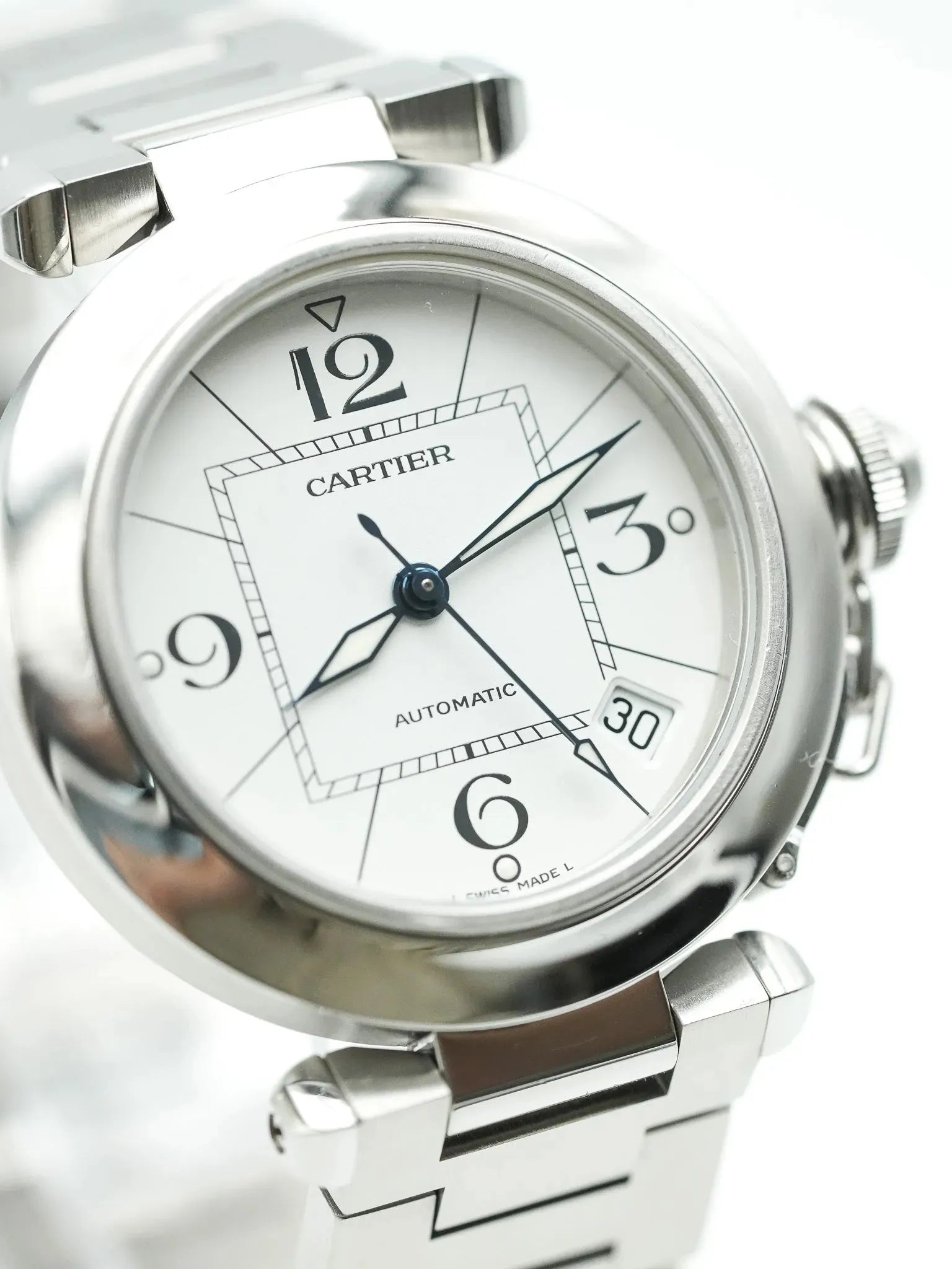 Cartier - Pasha Date 35mm White Dial - 2000s 