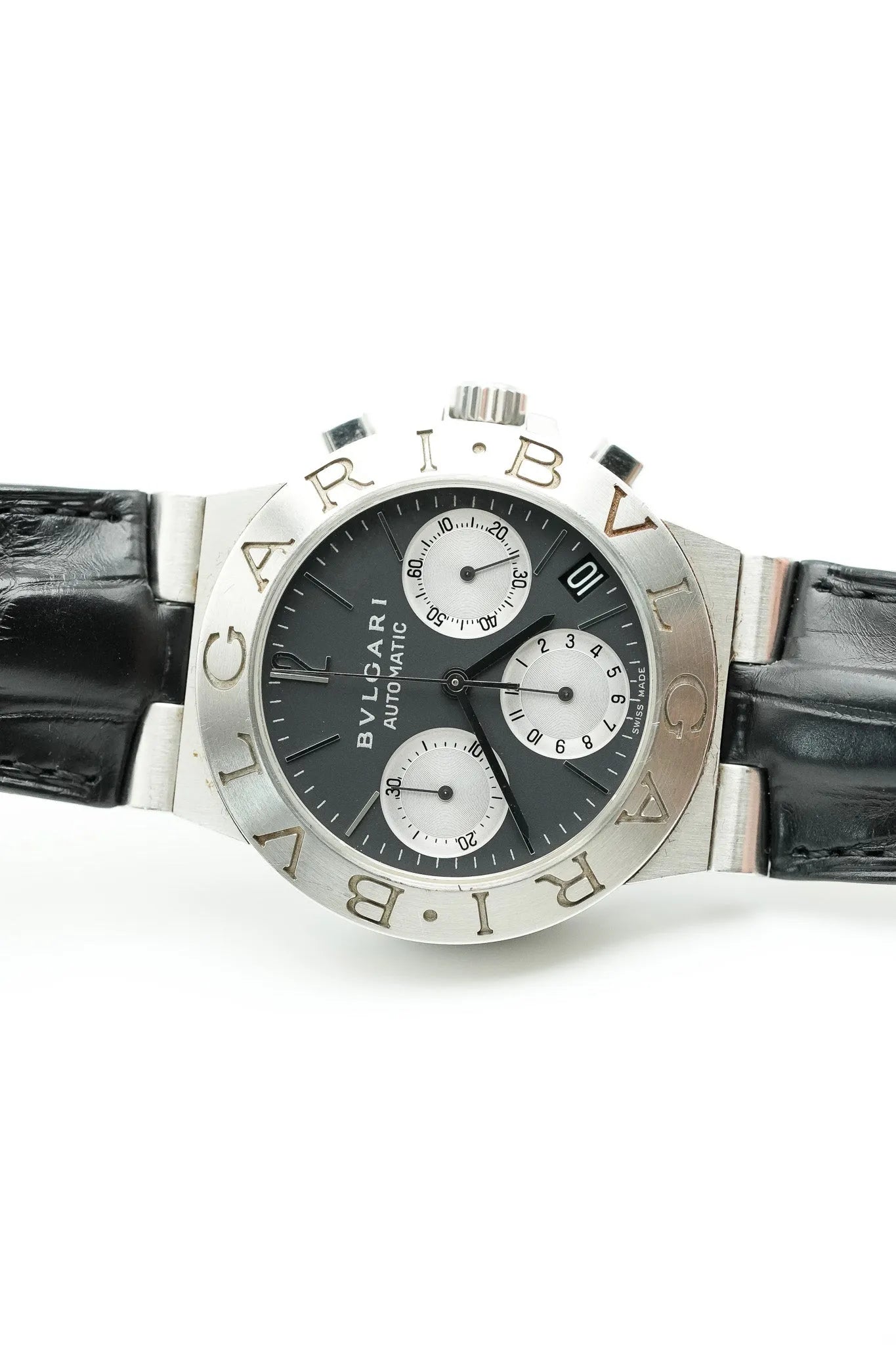 Bvlgari - Diagono Chronograph Esfera Negra - 1990s 