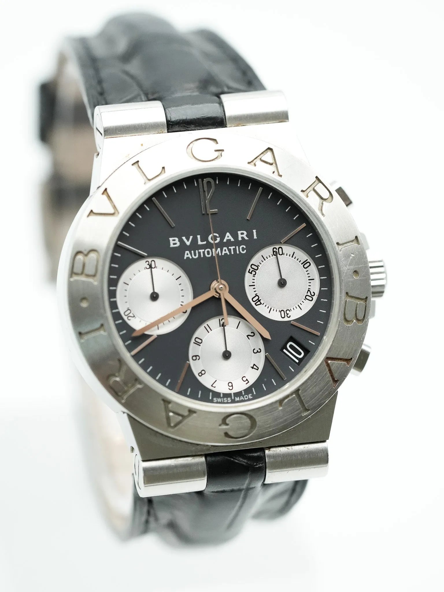 Bvlgari - Diagono Chronograph Esfera Negra - 1990s 