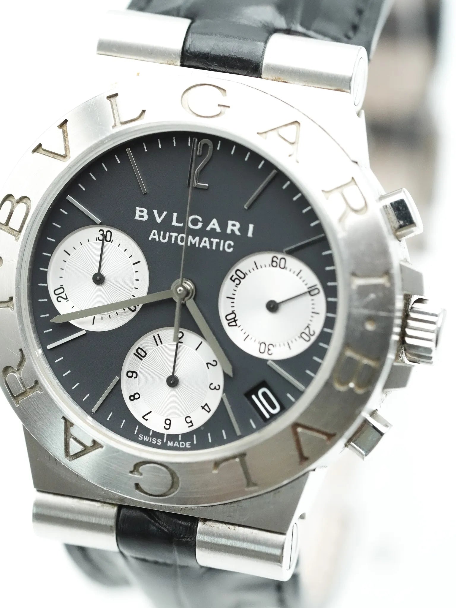 Bvlgari - Diagono Chronograph Esfera Negra - 1990s 