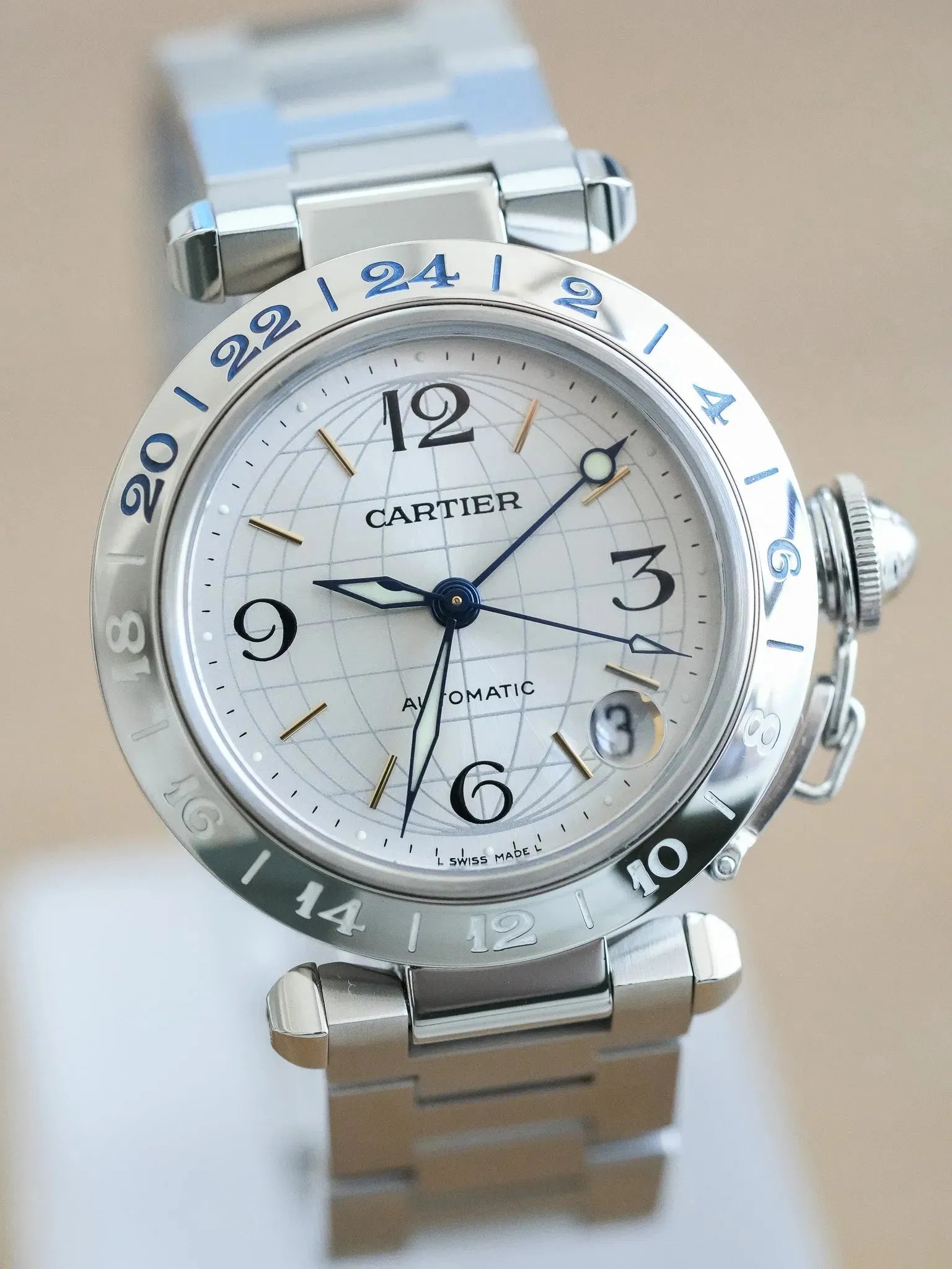 Cartier - Pasha GMT 35mm Silver Dial - 2000s 