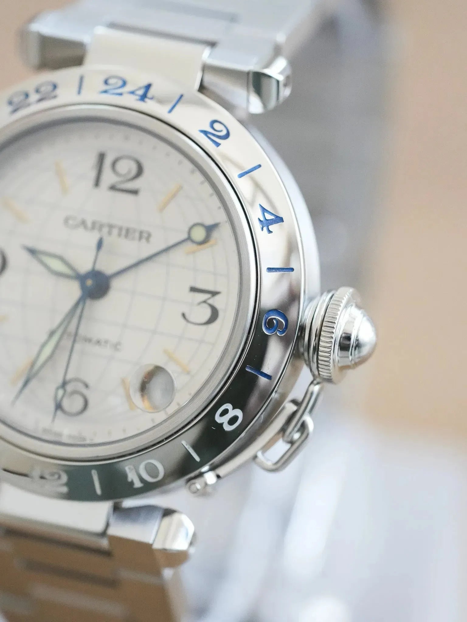 Cartier - Pasha GMT 35mm Silver Dial - 2000s 