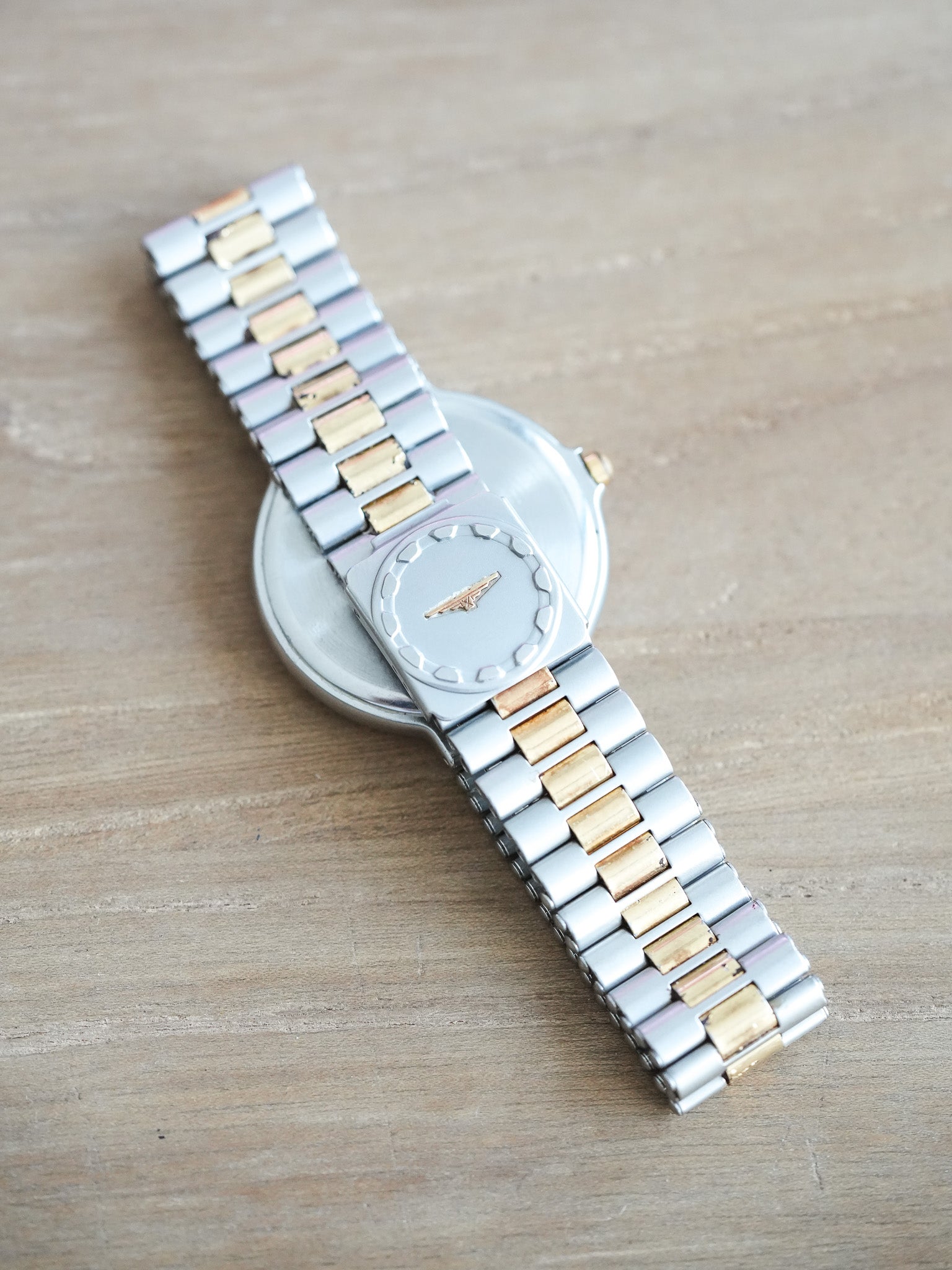 Longines - Dreifachkalender Mondphase Stahl Gold Patiniert - 1990s 