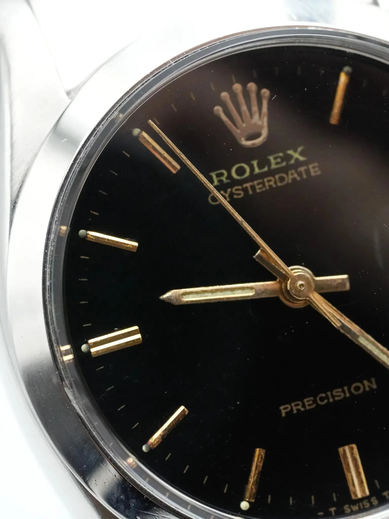 Rolex - Oysterdate Precision Black Date Gold Index - 1954 