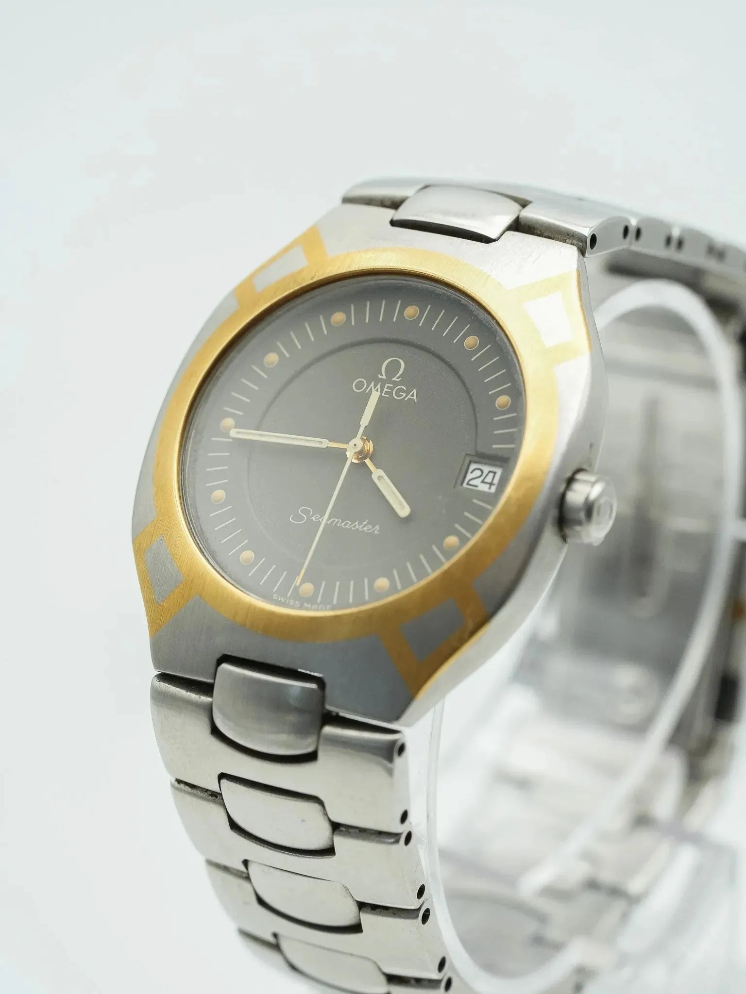 Omega - Seamaster Polaris Steel 18K Gold Anthracite Dial - 1991 