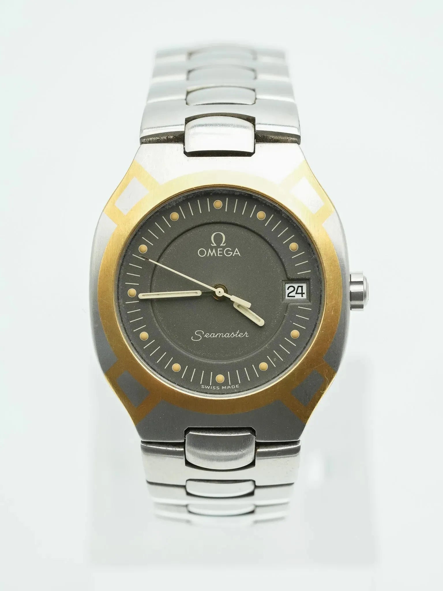 Omega - Seamaster Polaris Steel 18K Gold Anthracite Dial - 1991 