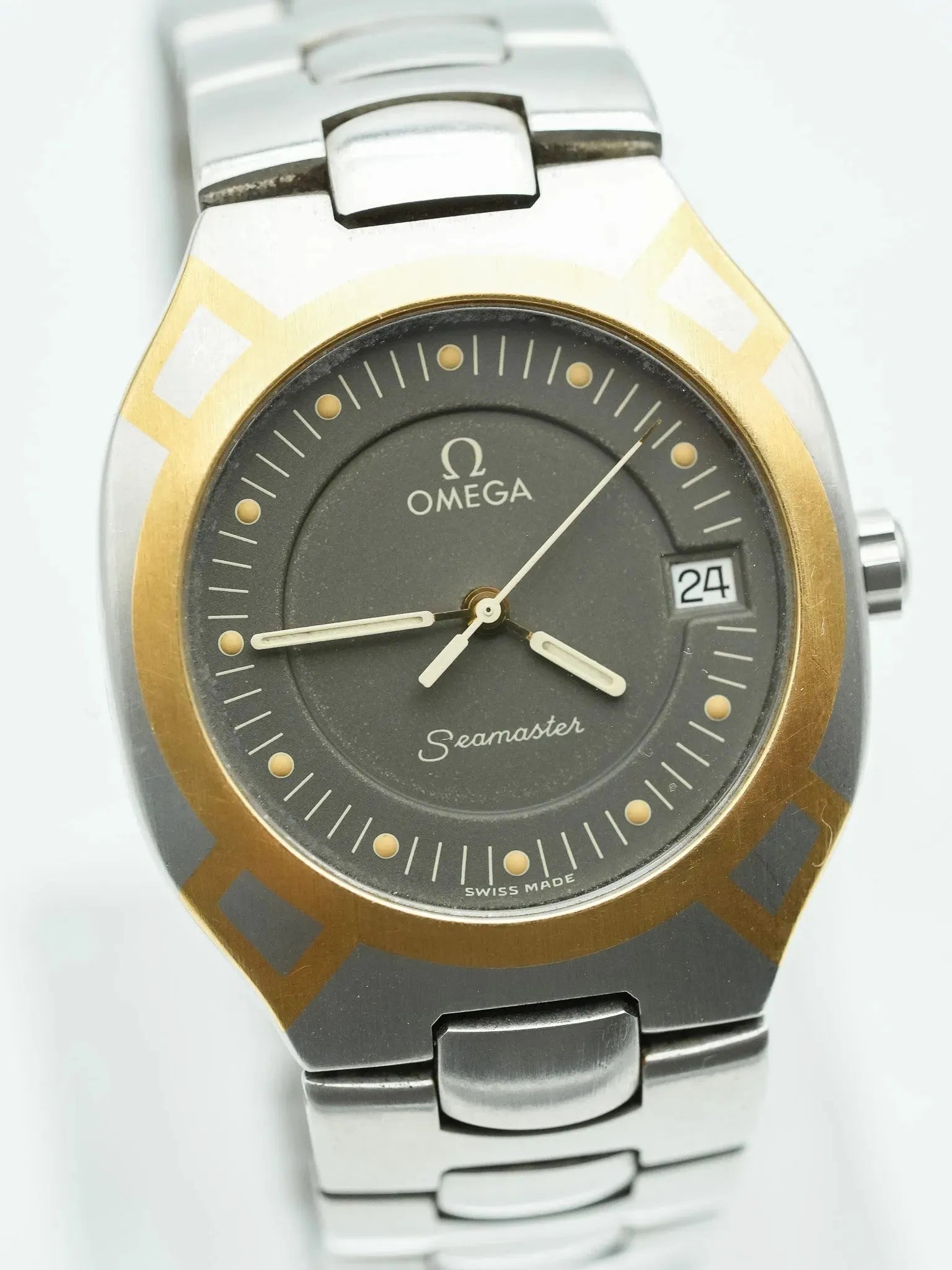 Omega - Seamaster Polaris Steel 18K Gold Anthracite Dial - 1991 