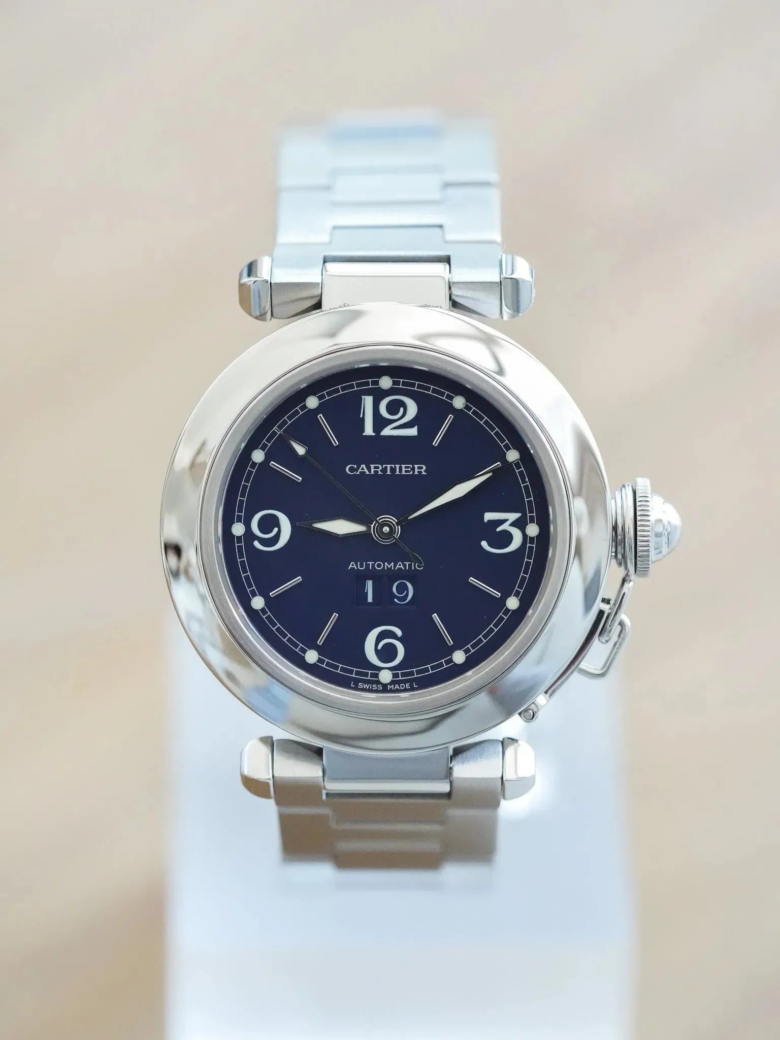 Cartier - Pasha Gran Fecha Esfera Azul - 2000s 