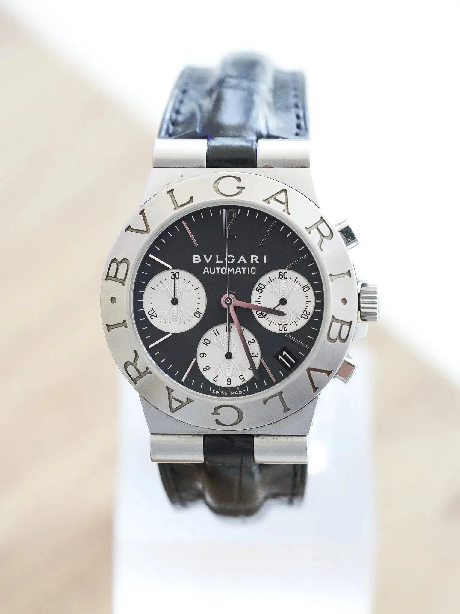 Bvlgari - Diagono Chronograph Esfera Negra - 1990s 