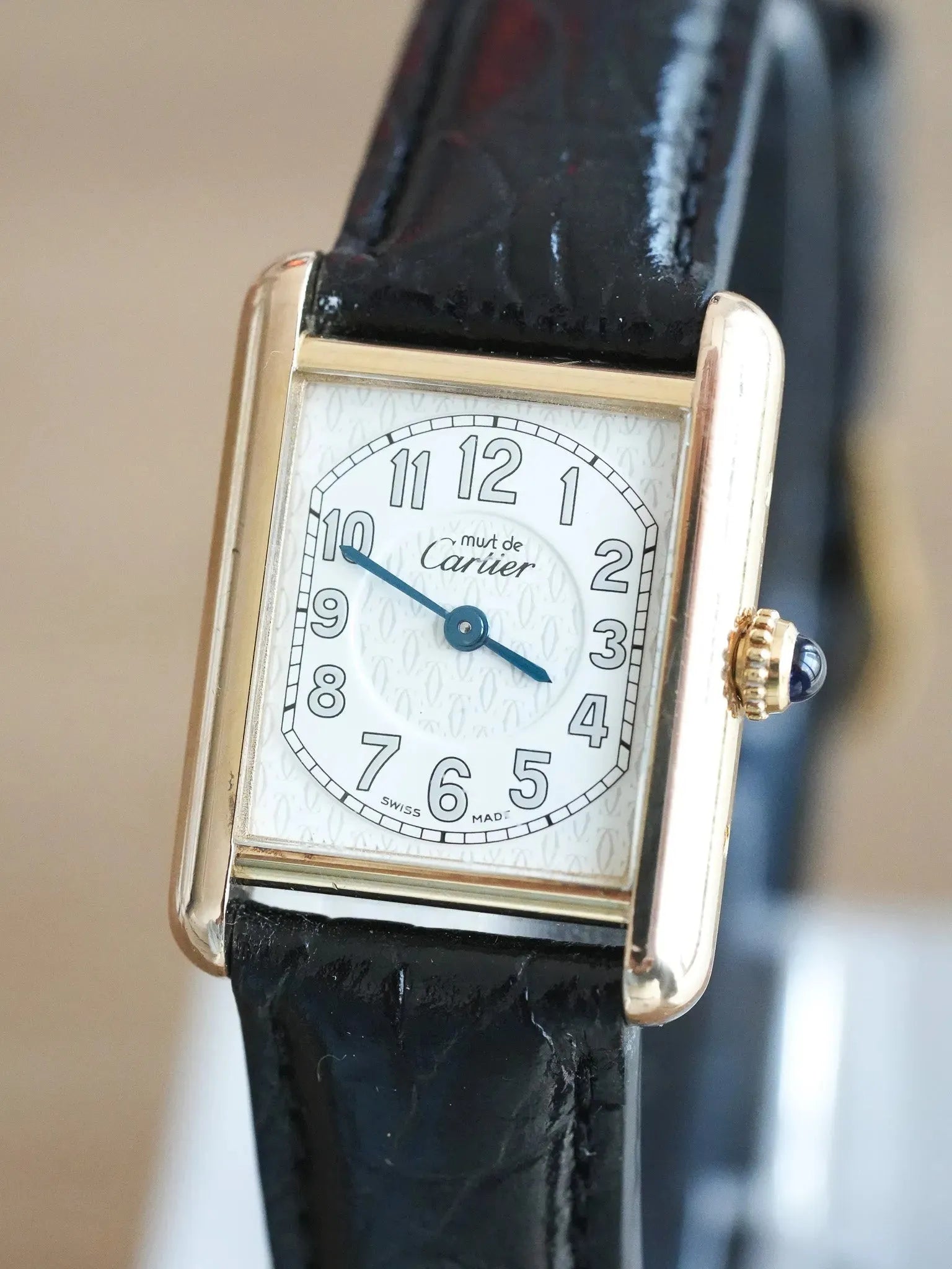 Cartier - Tank Must SM Vermeil Esfera Números Árabes - 1990s 