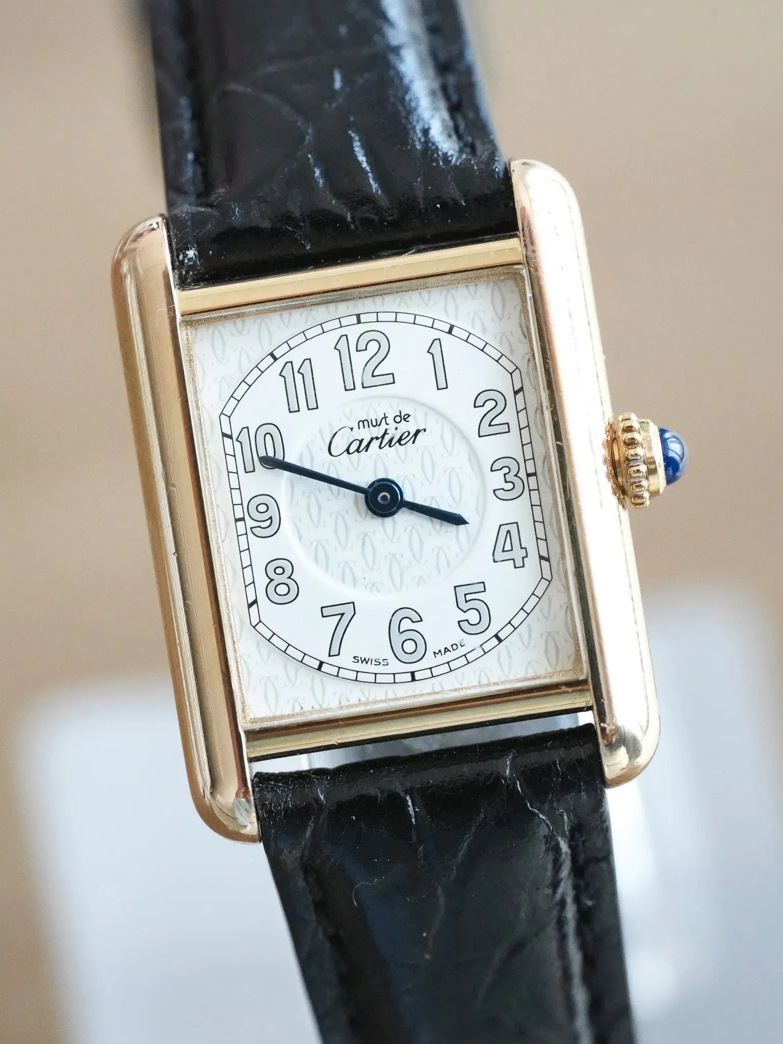 Cartier - Tank Must SM Vermeil Esfera Números Árabes - 1990s 