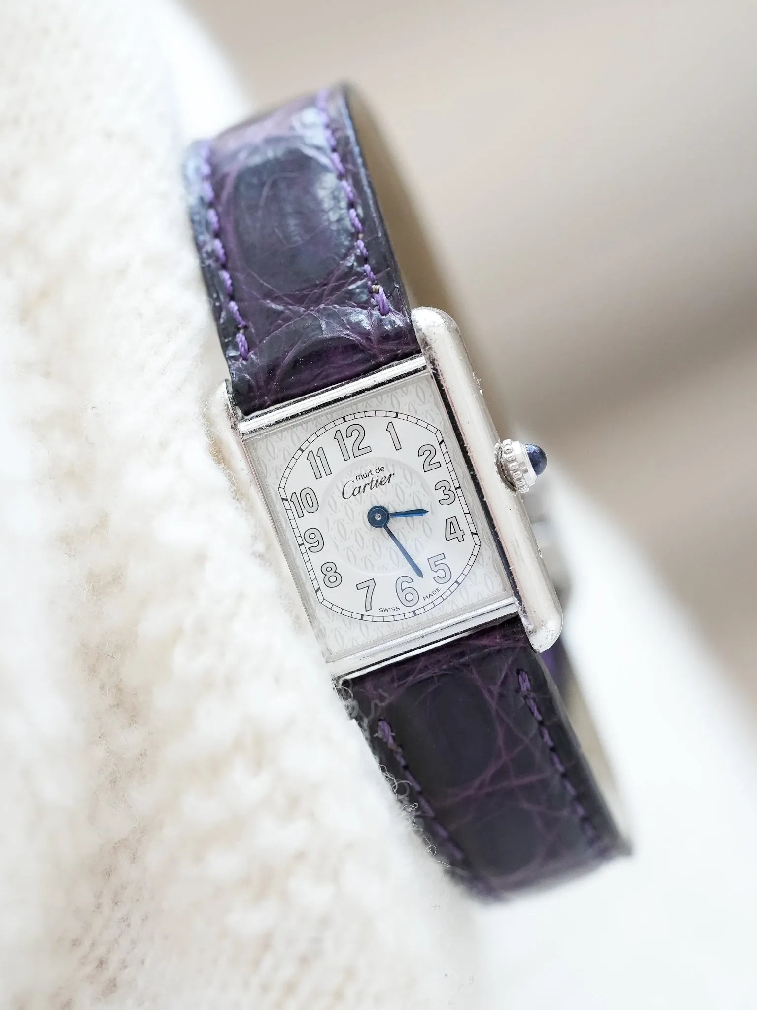 Cartier - Tank Must SM Argent massif avec boucle déployante - 1990s