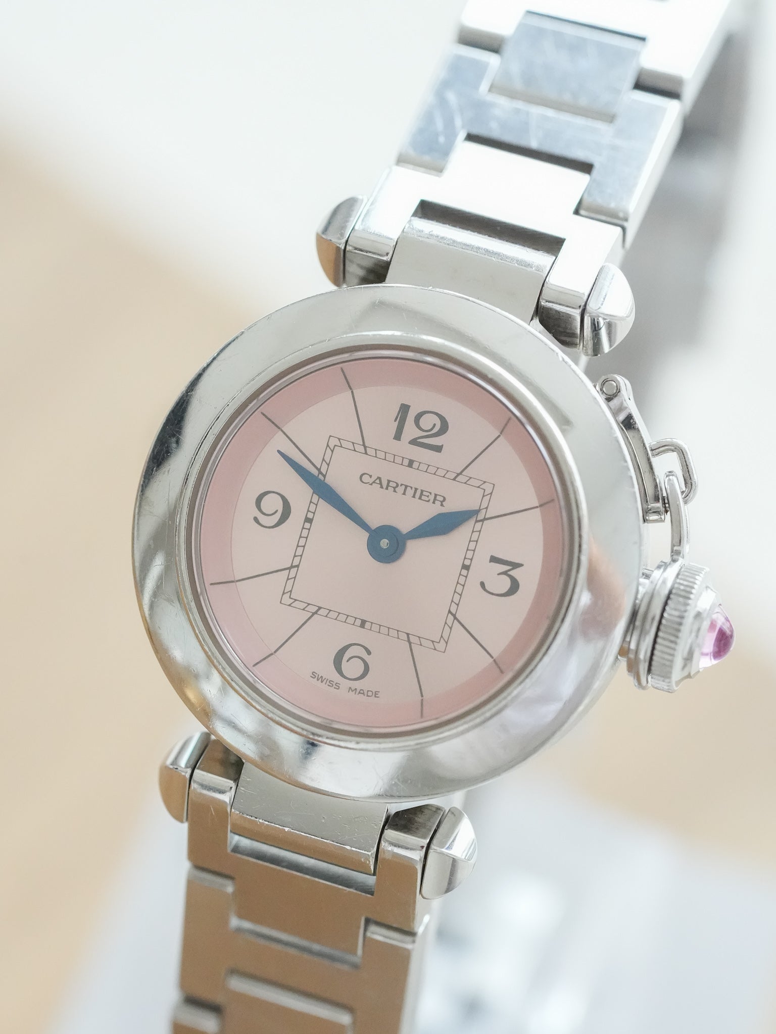 Cartier - Mini Pasha Rosa 2973 27mm Acciaio - Anni 2000 