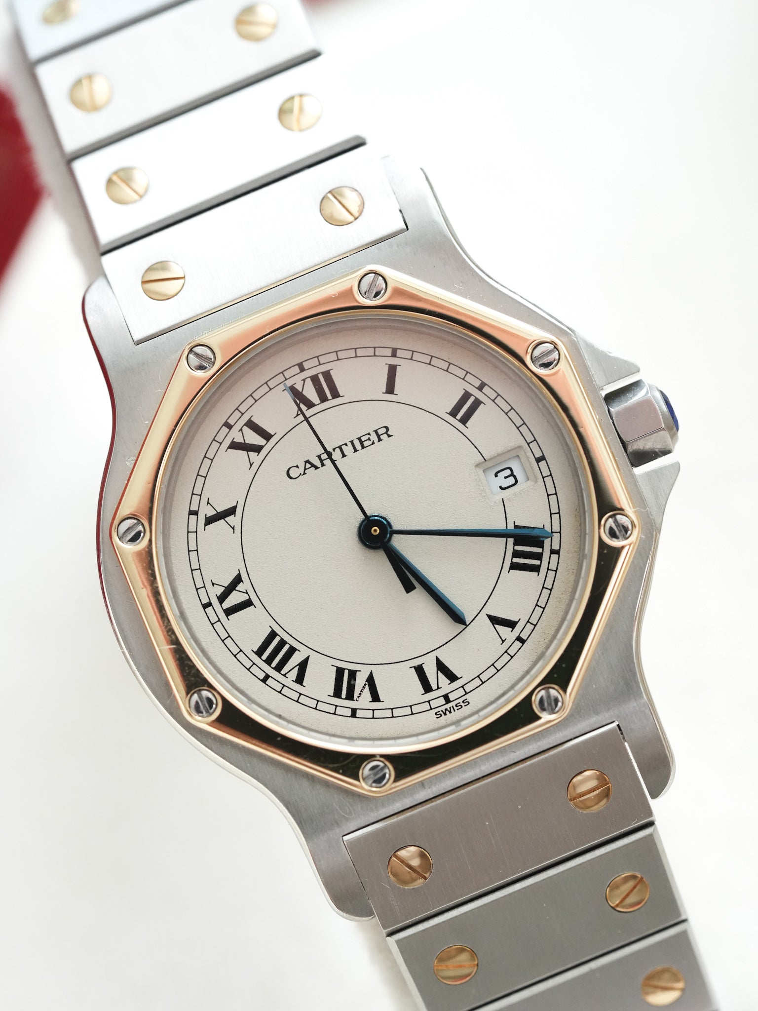 Cartier - Santos Ottagonale 29mm Acciaio Oro Quarzo - Scatola & Carta - 1989 