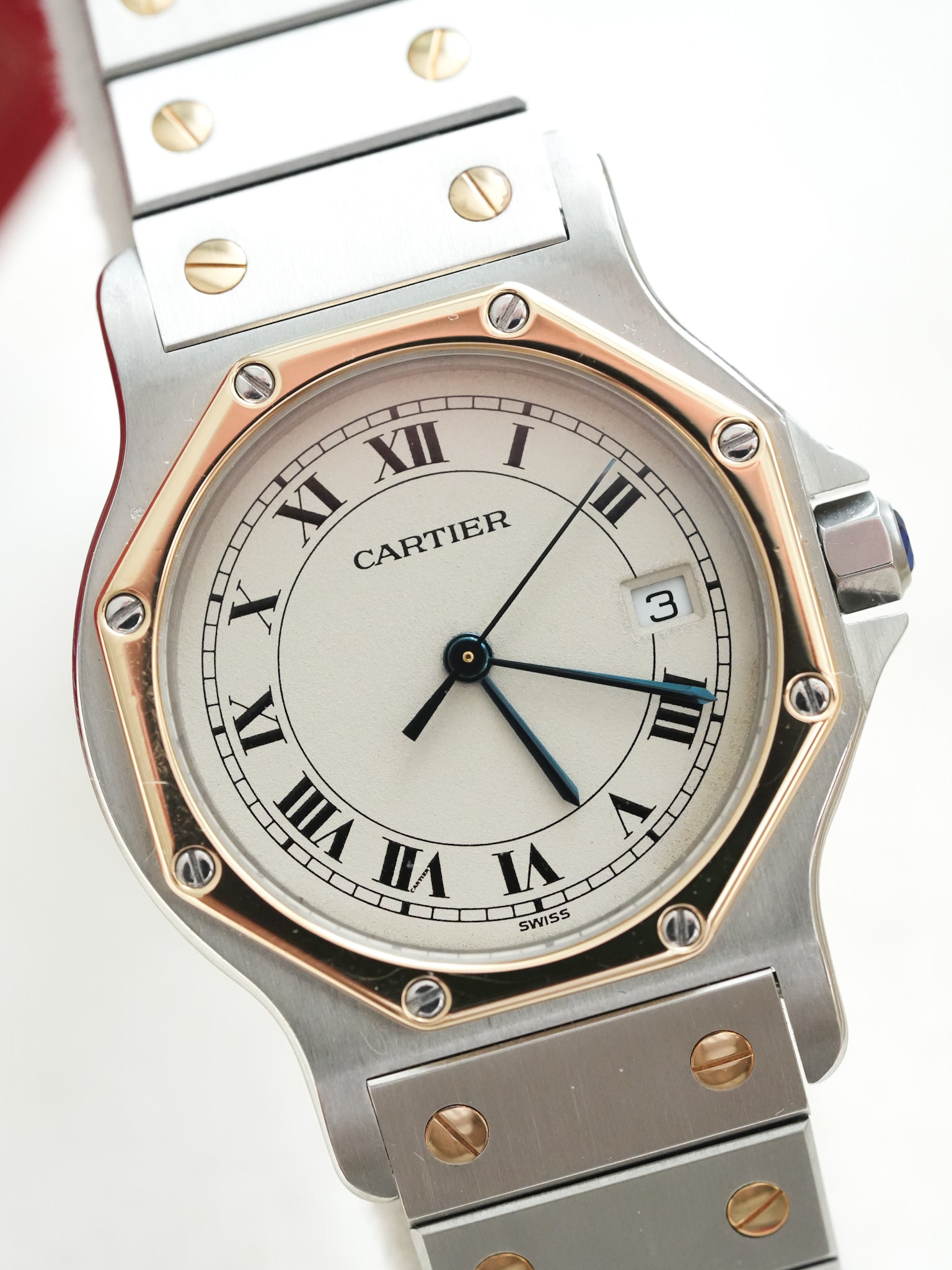 Cartier - Santos Ottagonale 29mm Acciaio Oro Quarzo - Scatola & Carta - 1989 