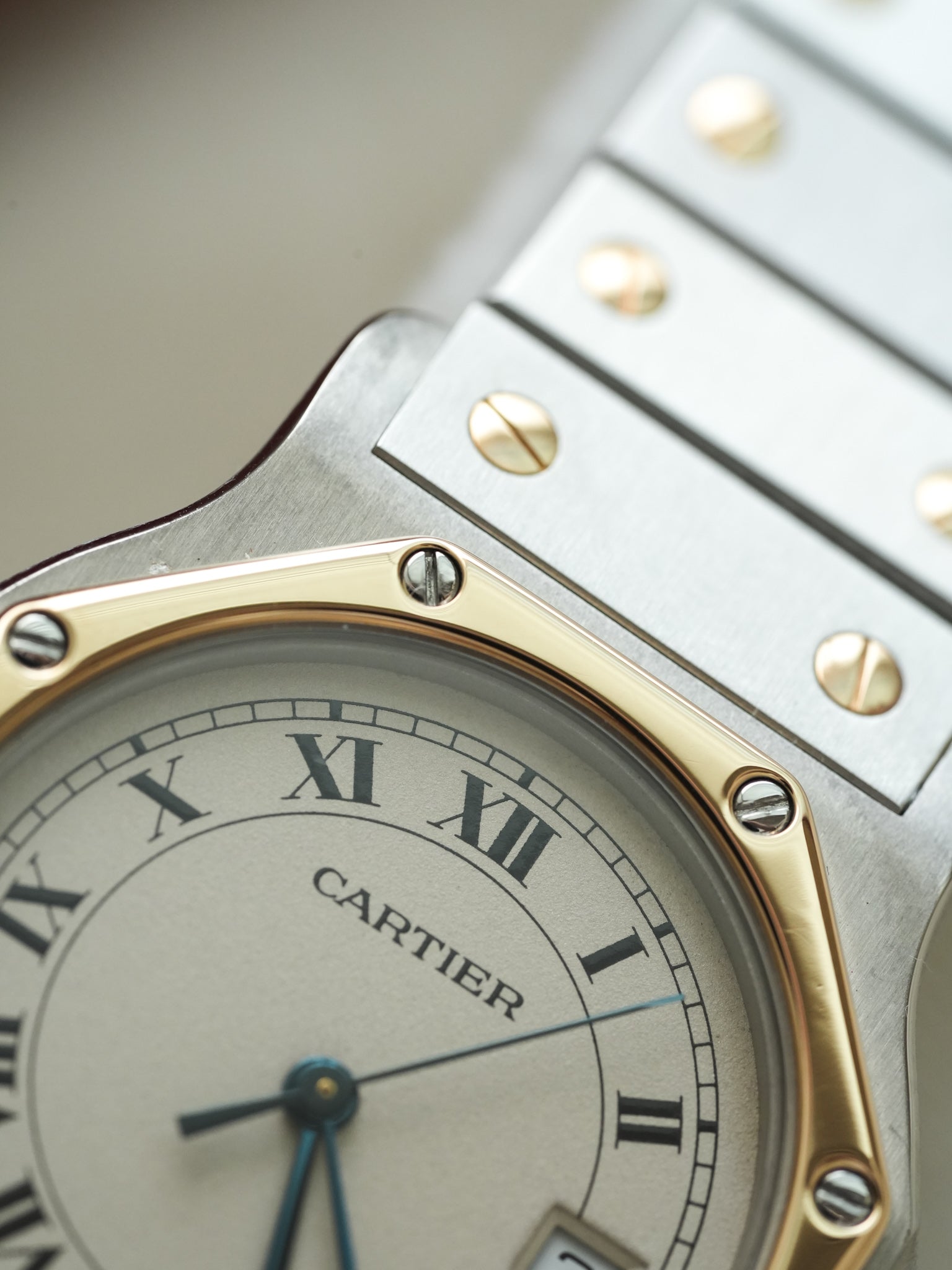 Cartier - Santos Ottagonale 29mm Acciaio Oro Quarzo - Scatola & Carta - 1989 