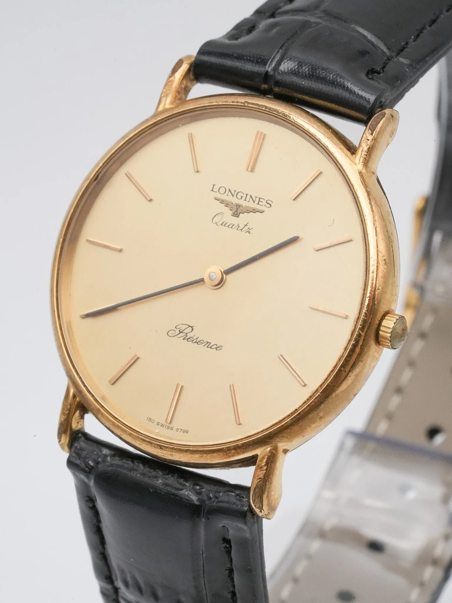 Longines - ساعة فستان Présence Cadran Or - 1980s 