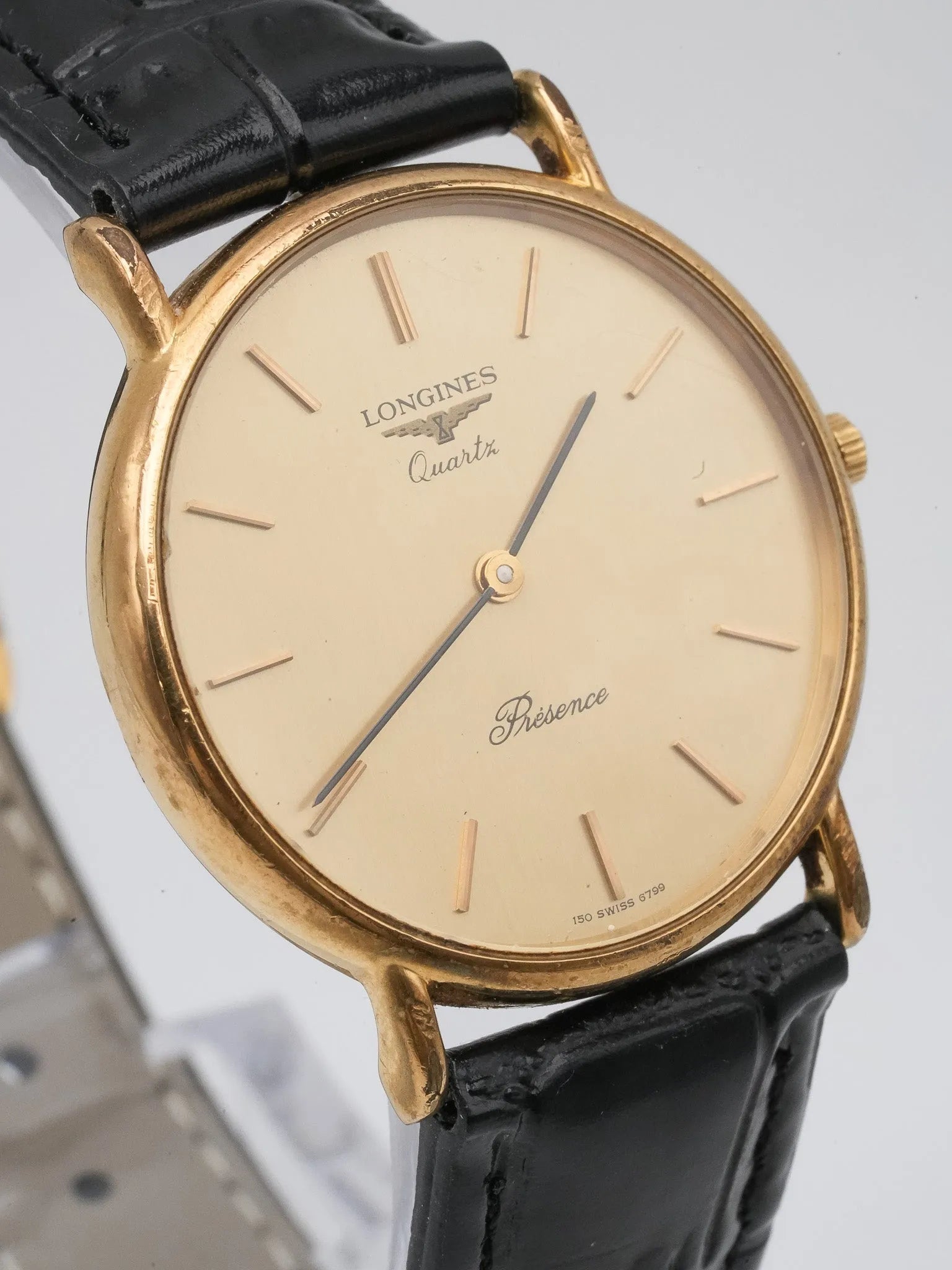 Longines - ساعة فستان Présence Cadran Or - 1980s 