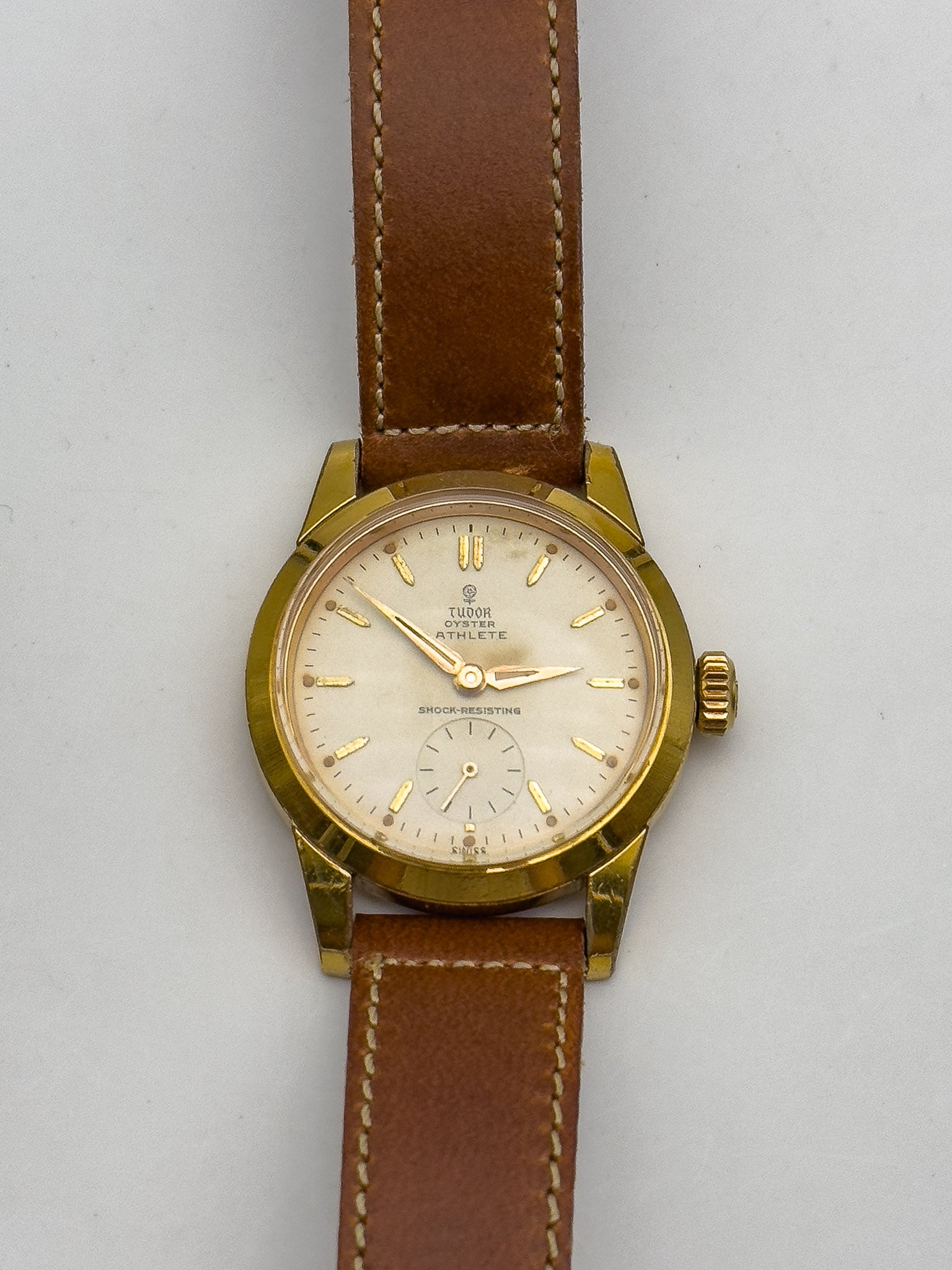 Tudor Rolex - Edition Athelete 7927 plaqué or - 1959