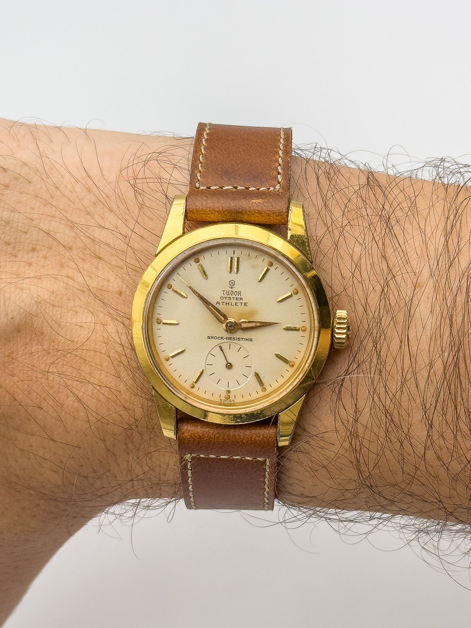 Tudor Rolex - Edition Athelete 7927 plaqué or - 1959