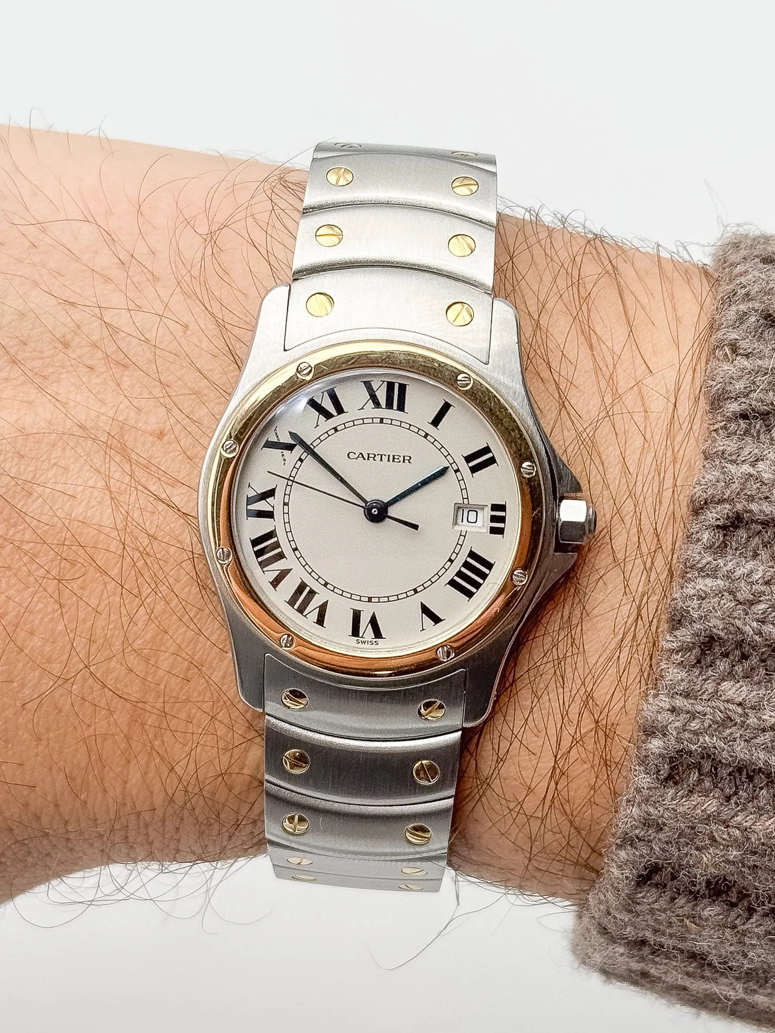 Cartier - Santos Ronde Or Acier 30mm - 2000s