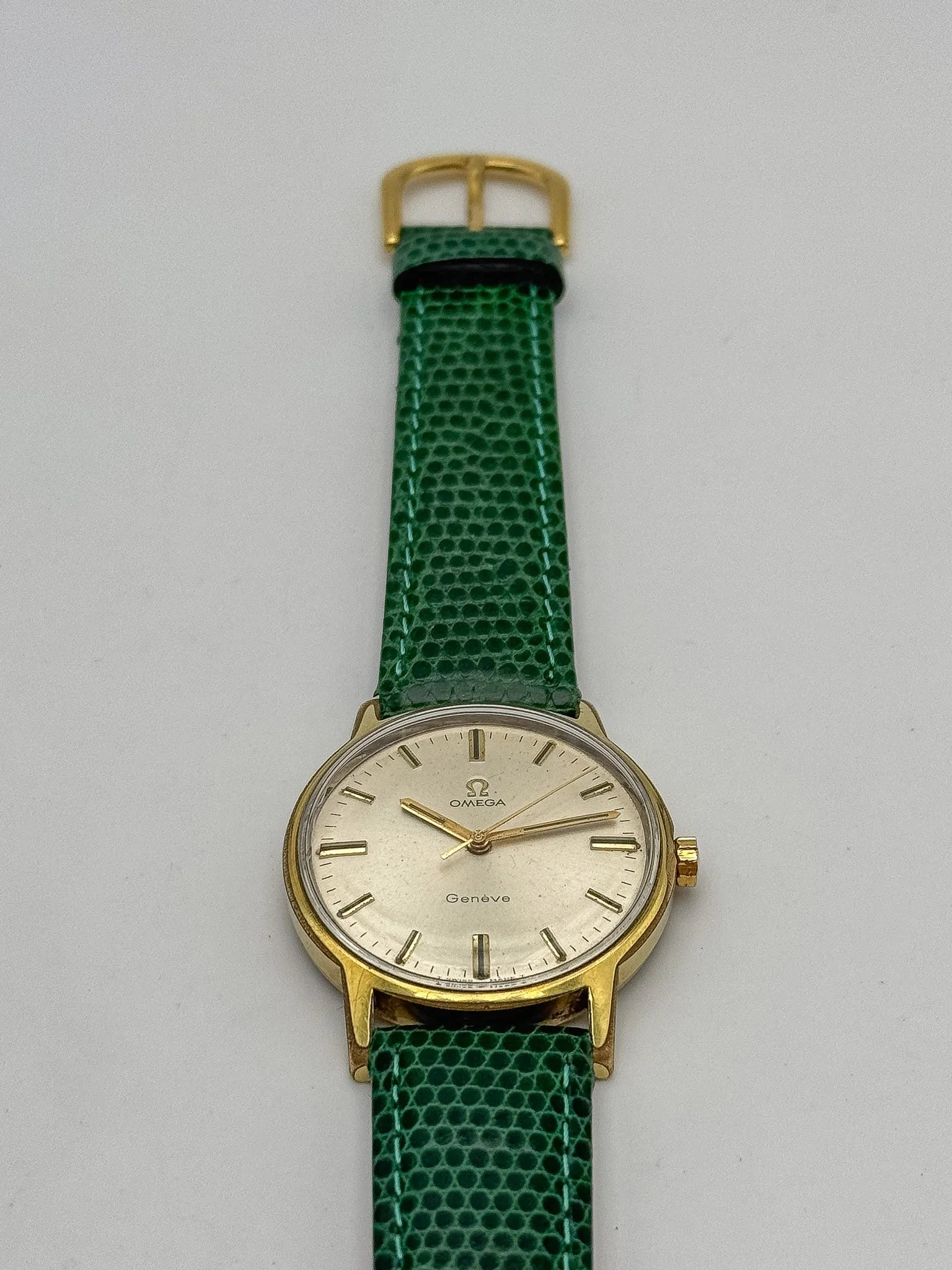 Omega - Genève Plaqué Or Champagne Index Noir - 1970