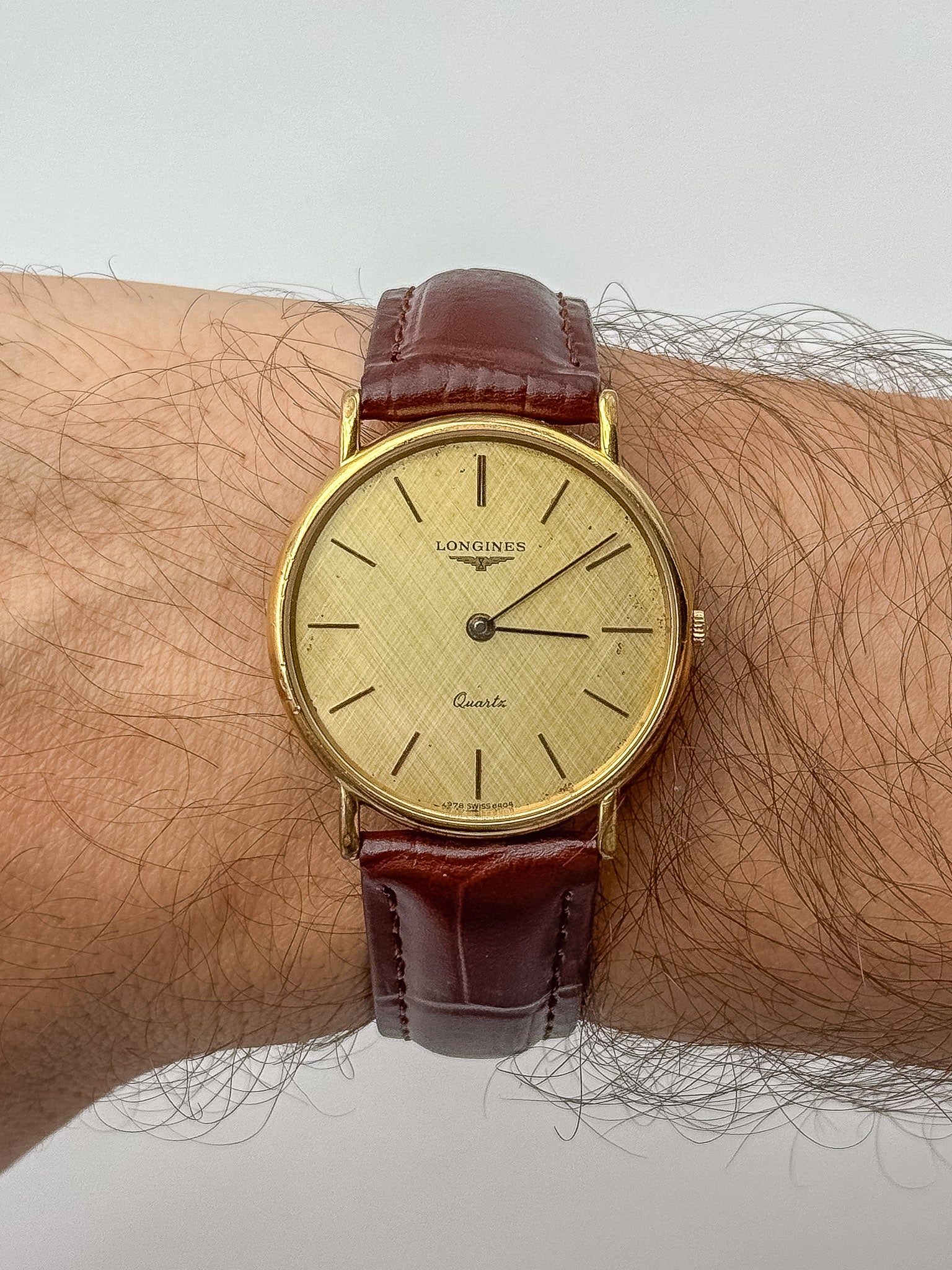 Longines - Plaqué Or Cadran lin Quartz - 1980s