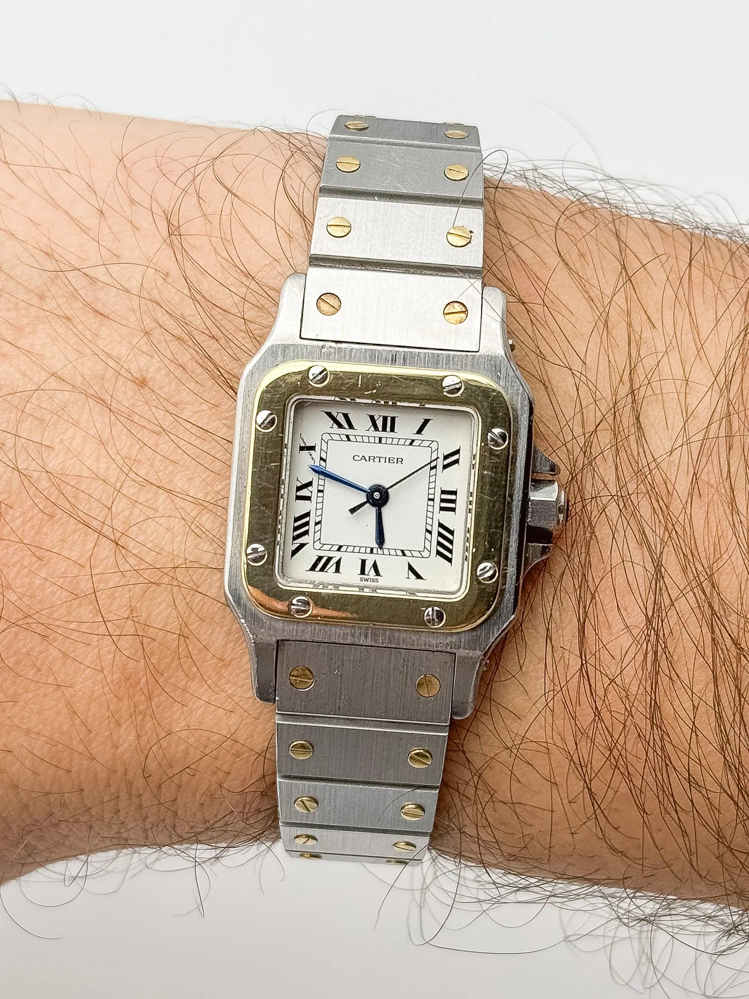 Cartier - Santos Cuadrado 0902 Acero Oro mujer 24mm automático - 1980s 