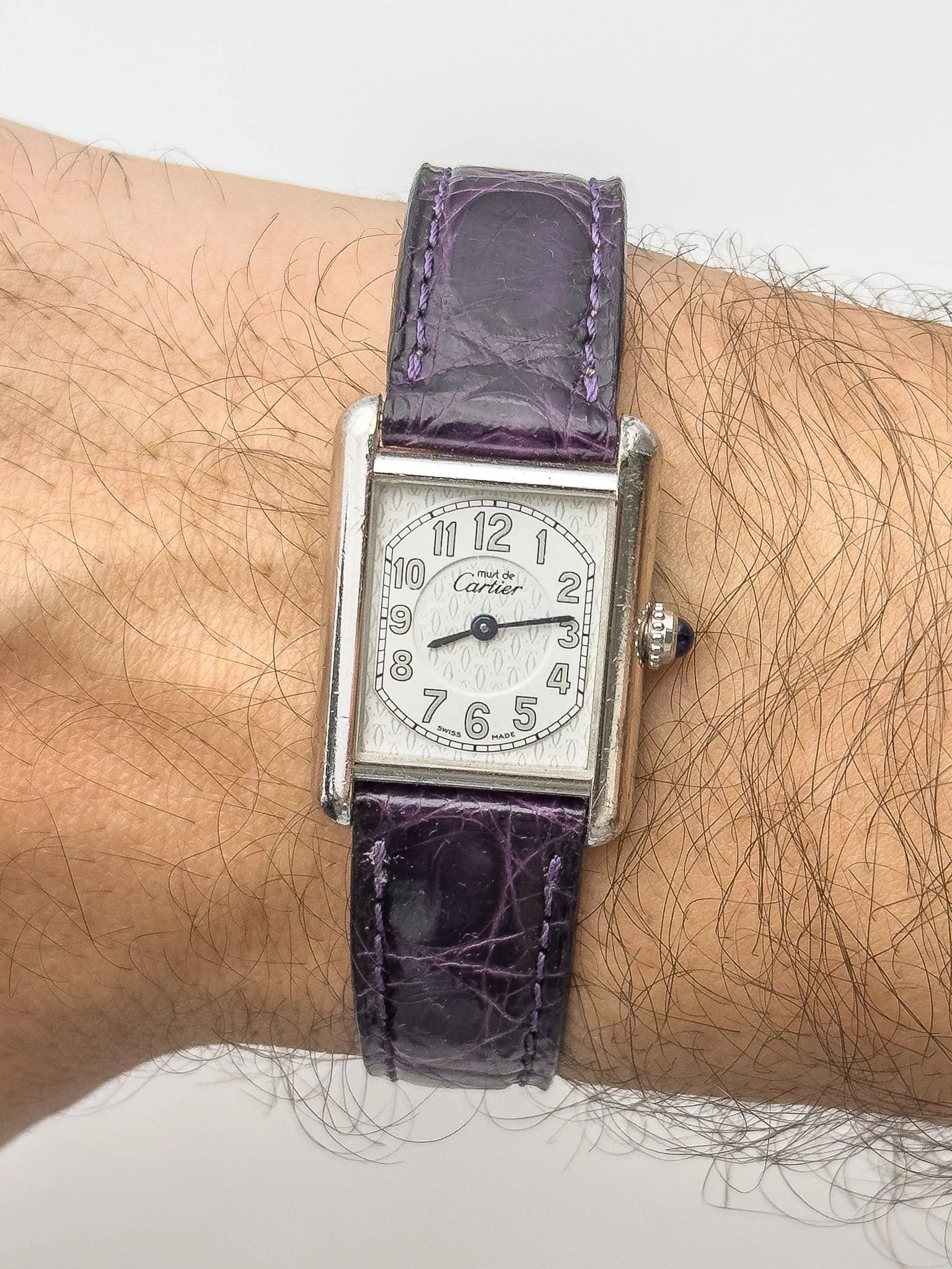 Cartier - Tank Must SM Argent massif avec boucle déployante - 1990s