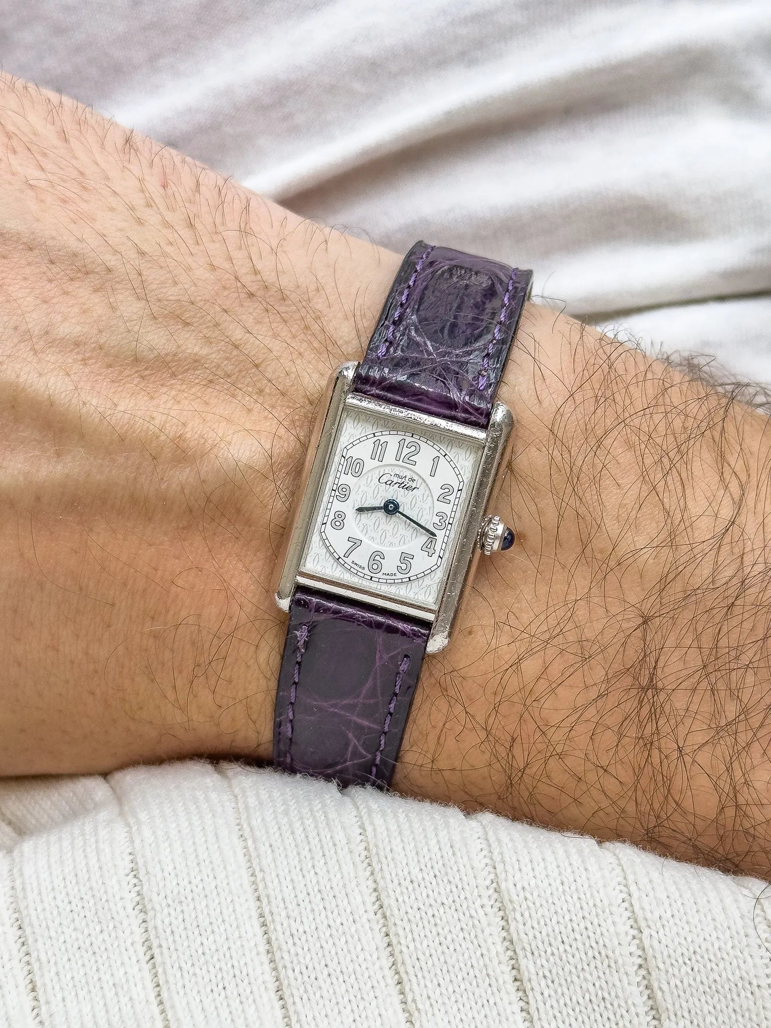 Cartier - Tank Must SM Argent massif avec boucle déployante - 1990s