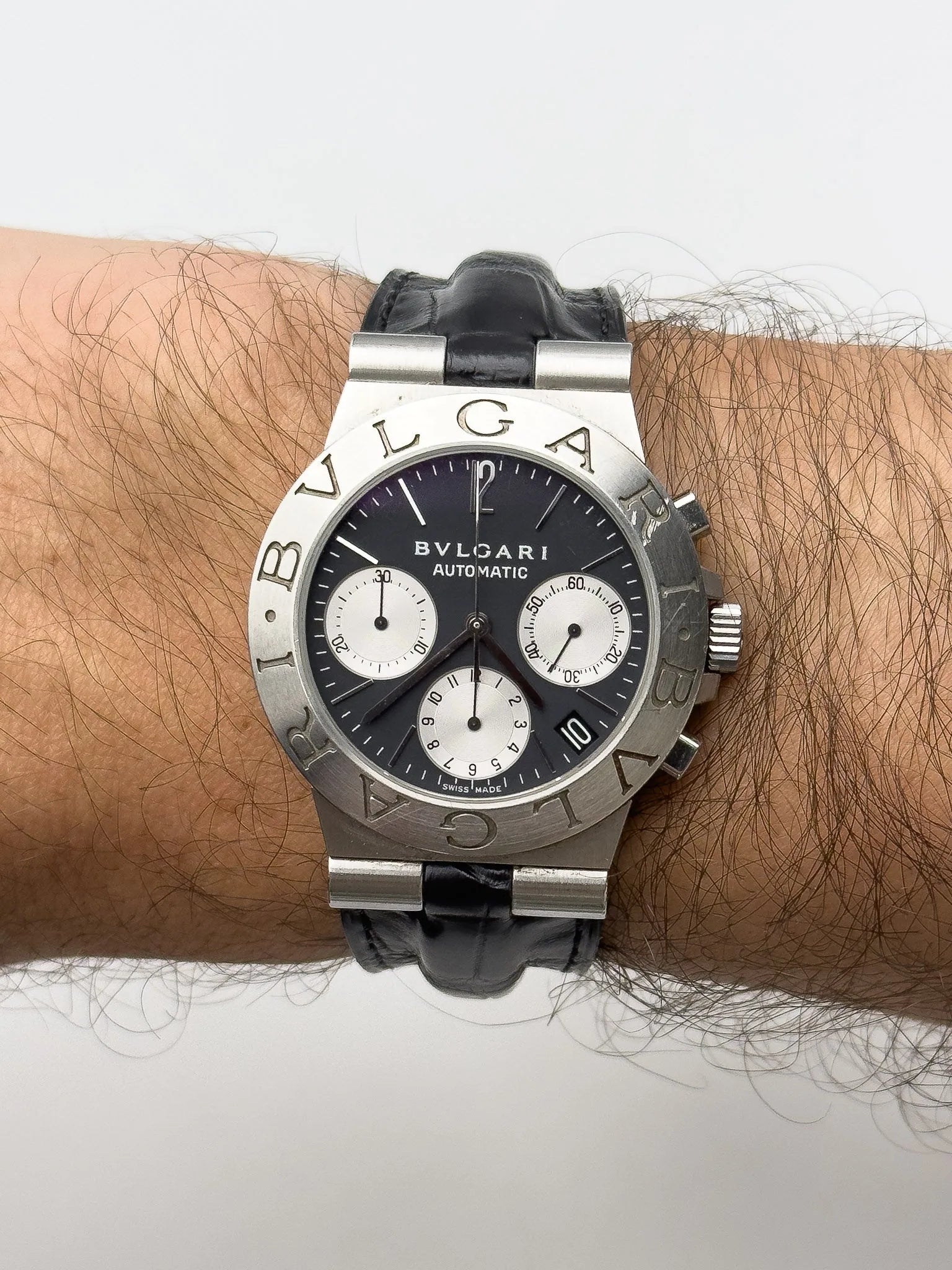 Bvlgari - Diagono Chronograph Esfera Negra - 1990s 