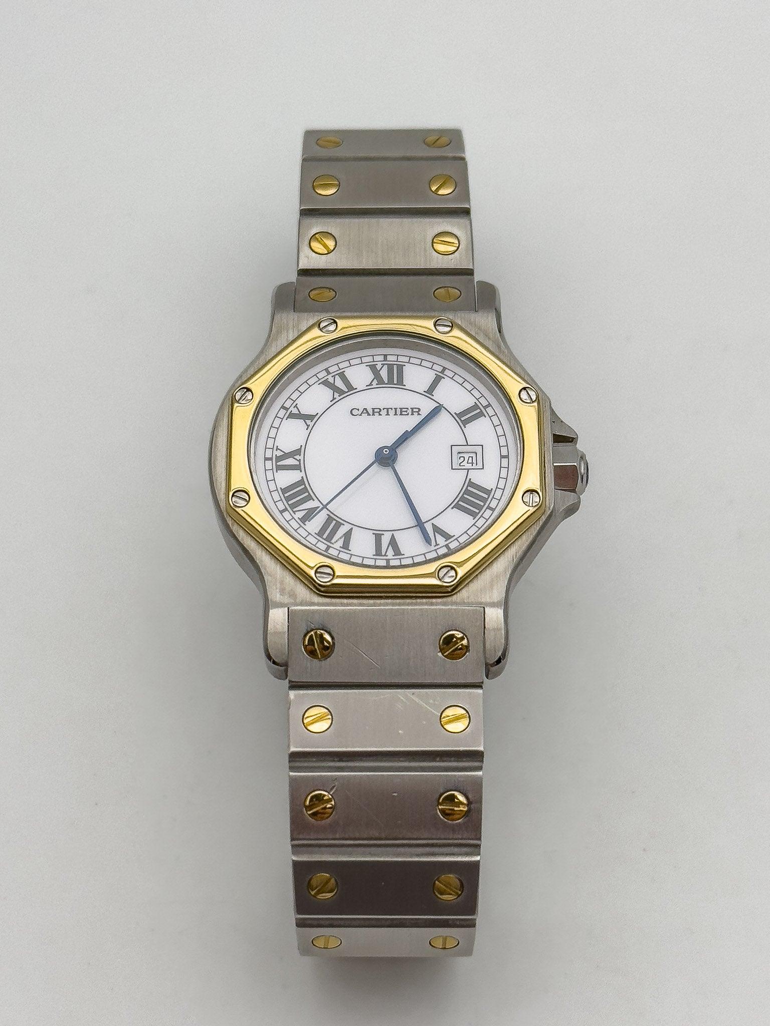 Cartier - Santos Octagon из золота и стали - 1980-е годы