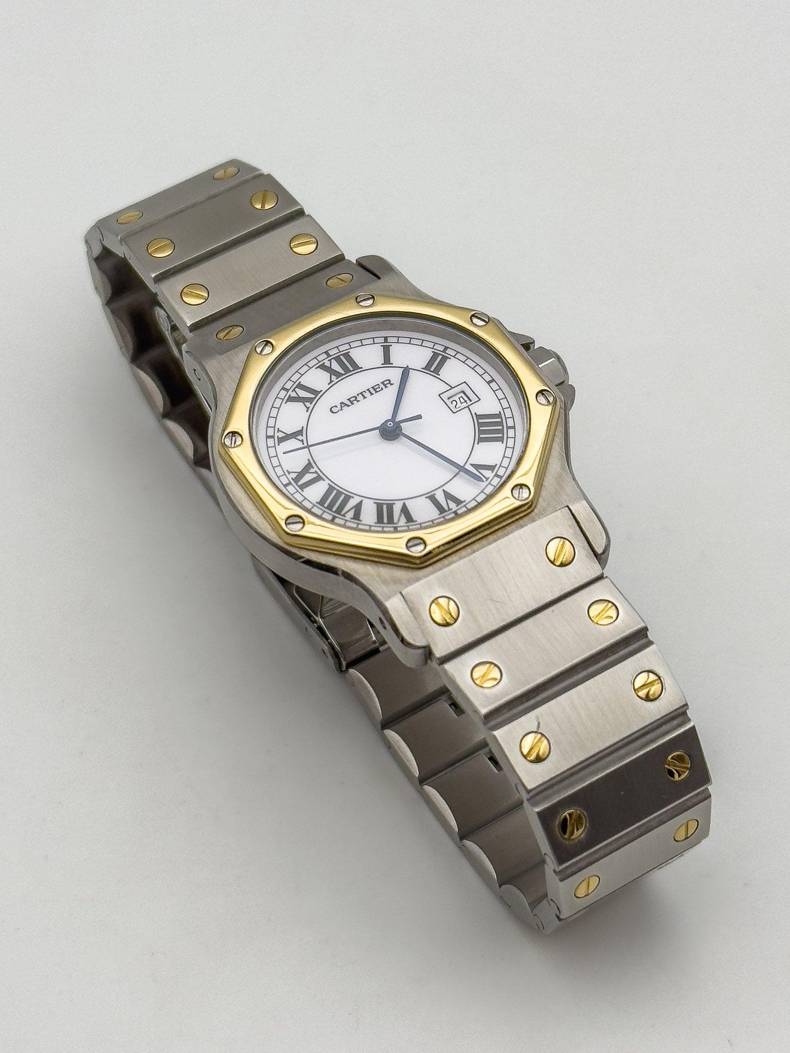 Cartier - Santos Octagon из золота и стали - 1980-е годы