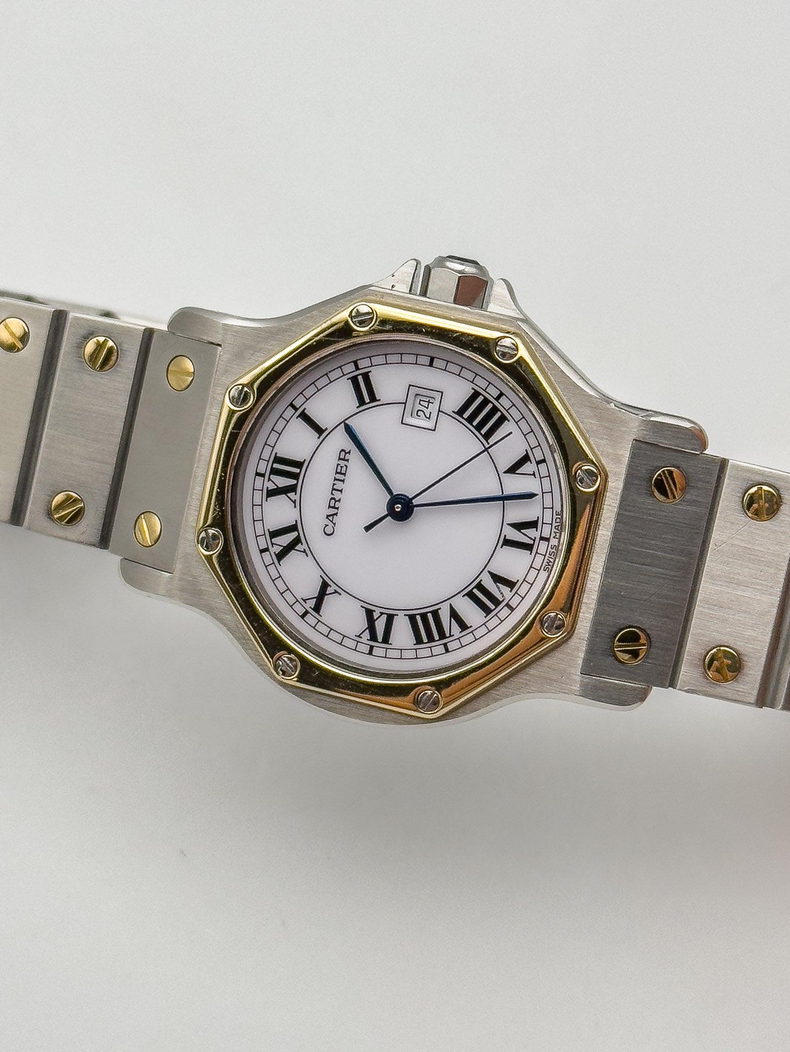 Cartier - Santos Octagon из золота и стали - 1980-е годы