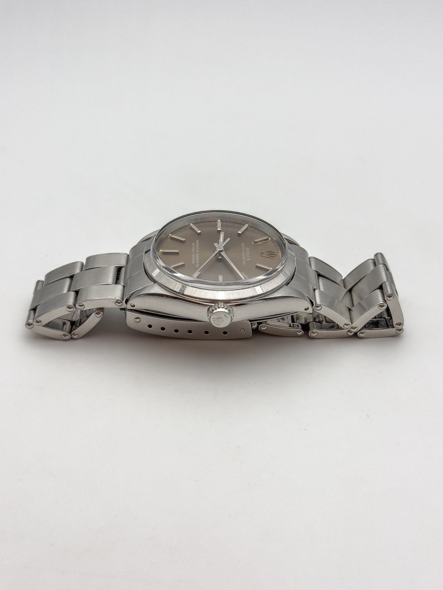 Rolex - Oyster Perpetual 1003 Moka COSC Engine Turned Bezel - 1966