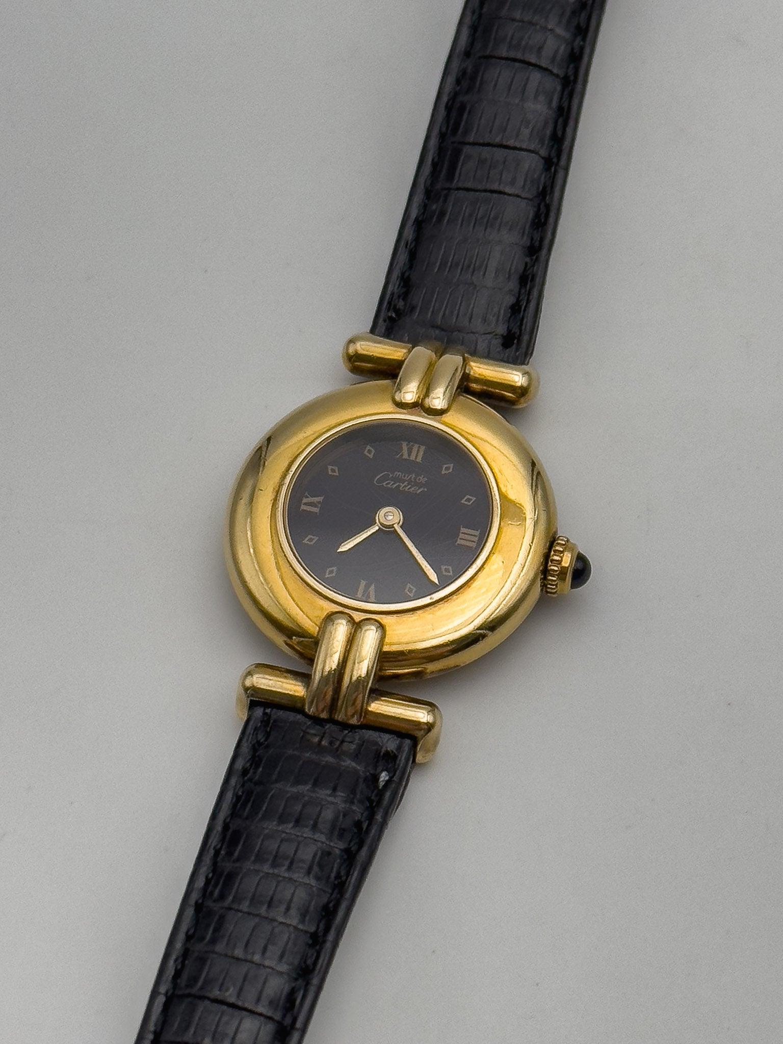 Cartier - Must Colisée Vermeil Negro - 1990's