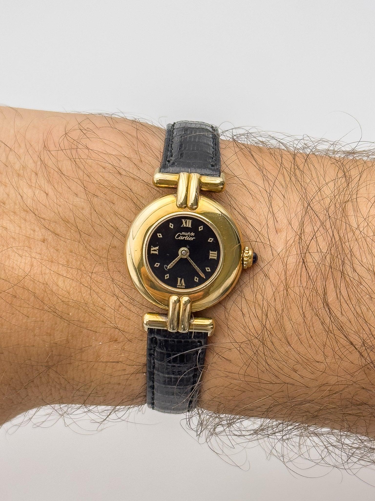 Cartier - Must Colisée Black Vermeil - 1990's