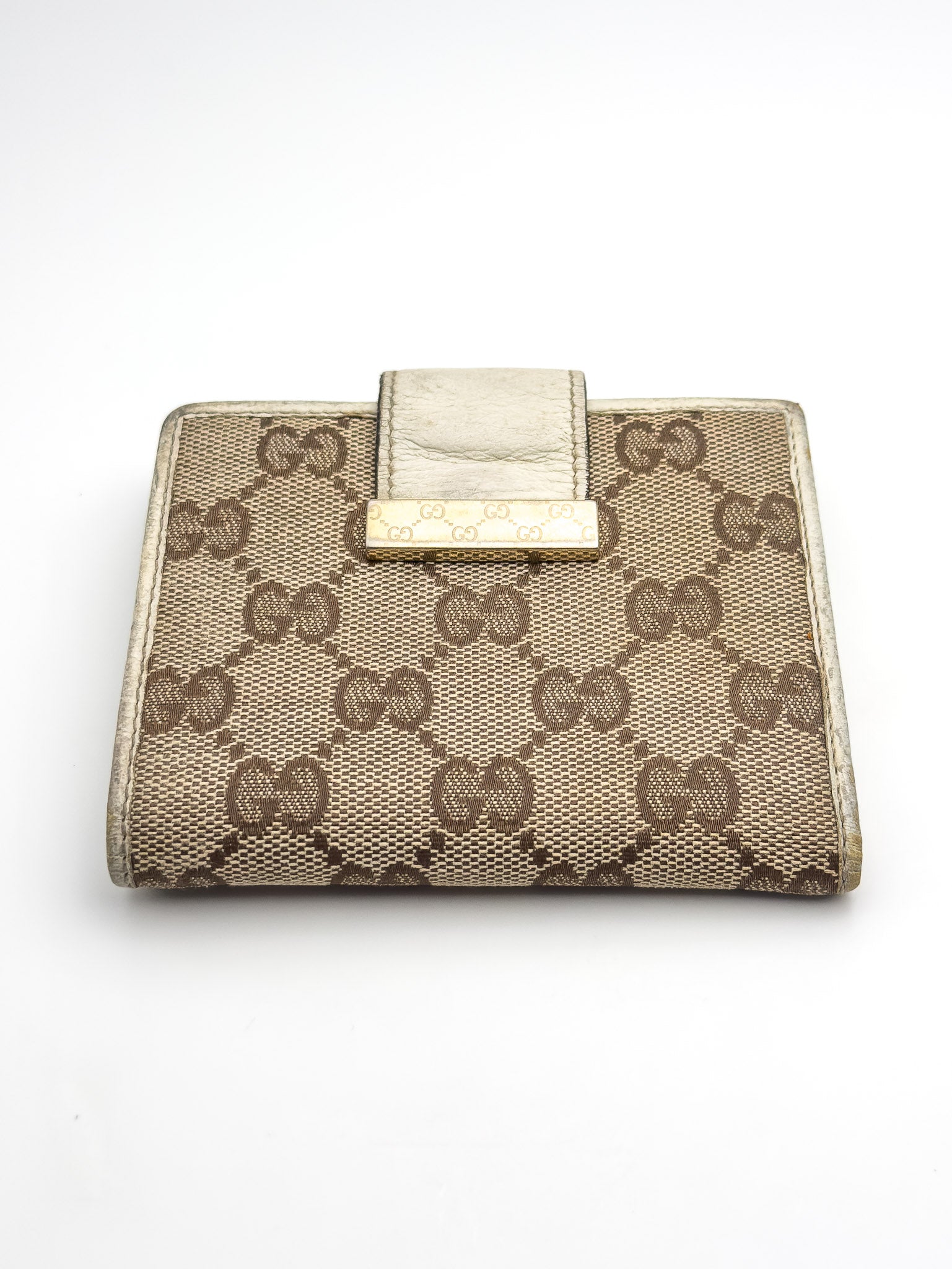 Gucci - GG Canvas Portfolio White Leather