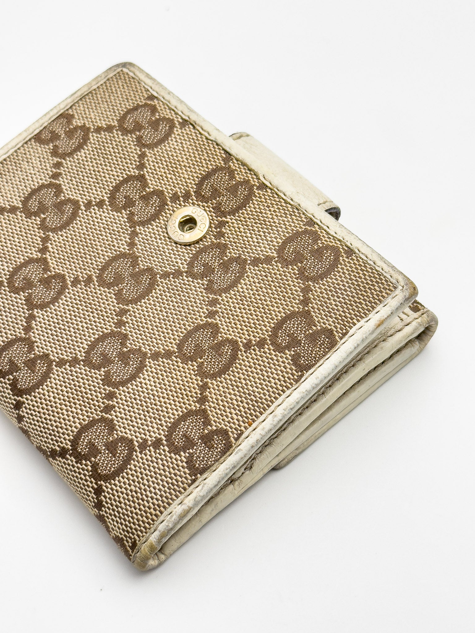 Gucci - GG Canvas Portfolio White Leather