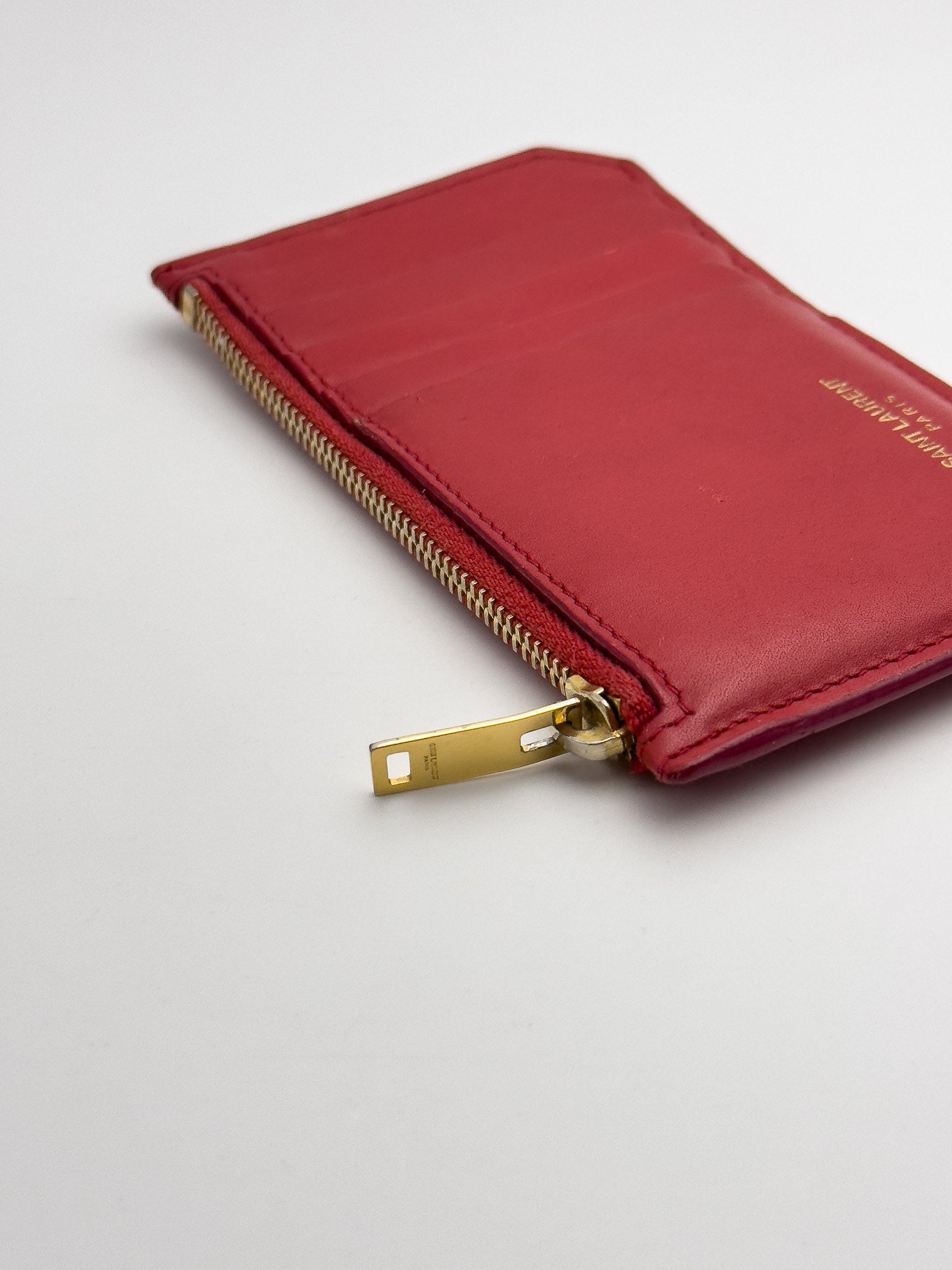 Yves Saint Laurent - Red leather wallet