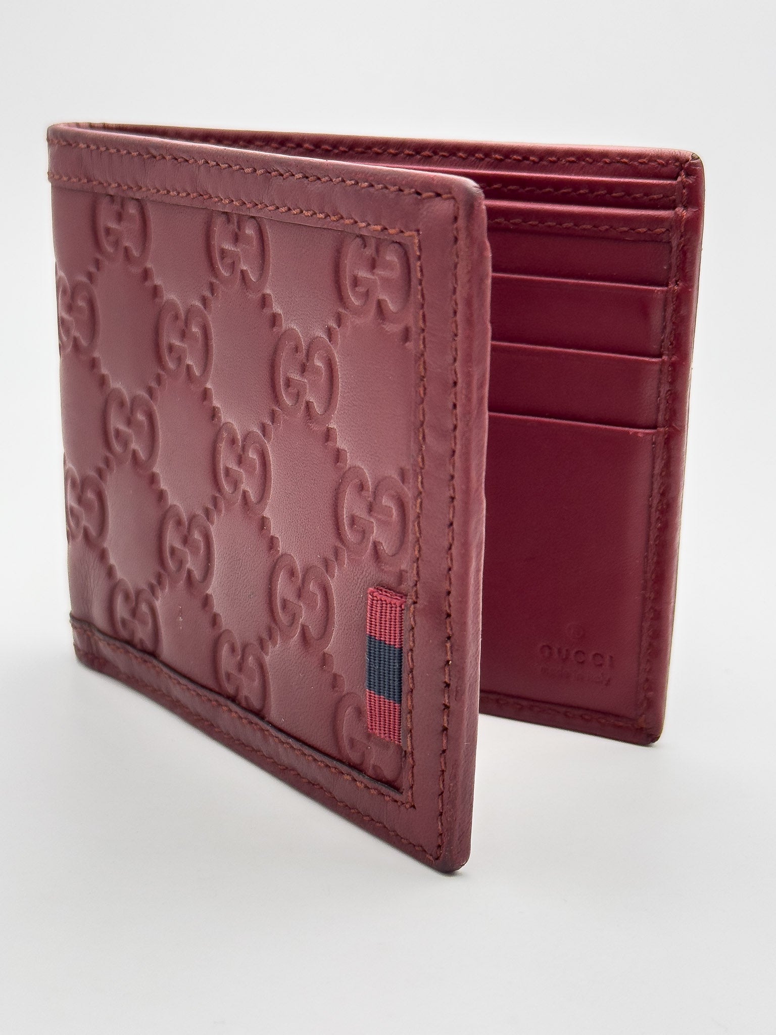 Gucci - Red GG leather wallet