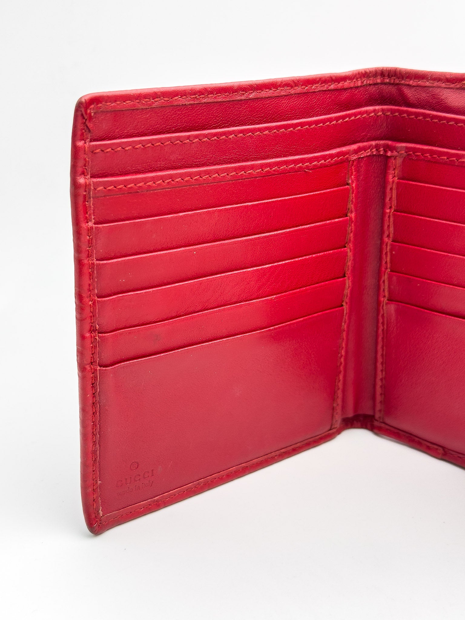 Gucci - GG Leather Wallet Red