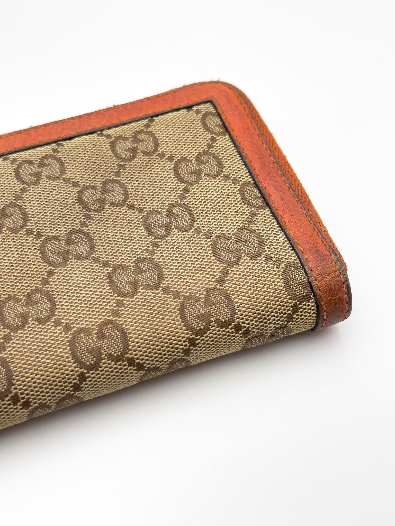 Gucci - GG Leather Canvas Wallet Orange