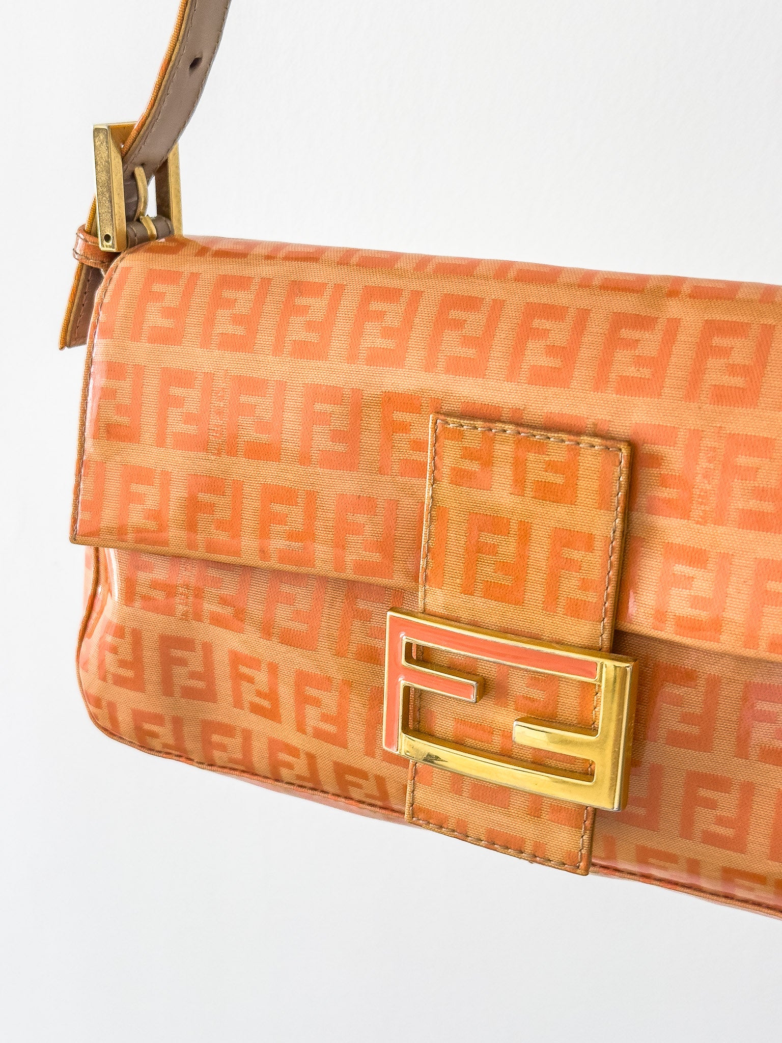 Fendi - Orange Baguette Handbag