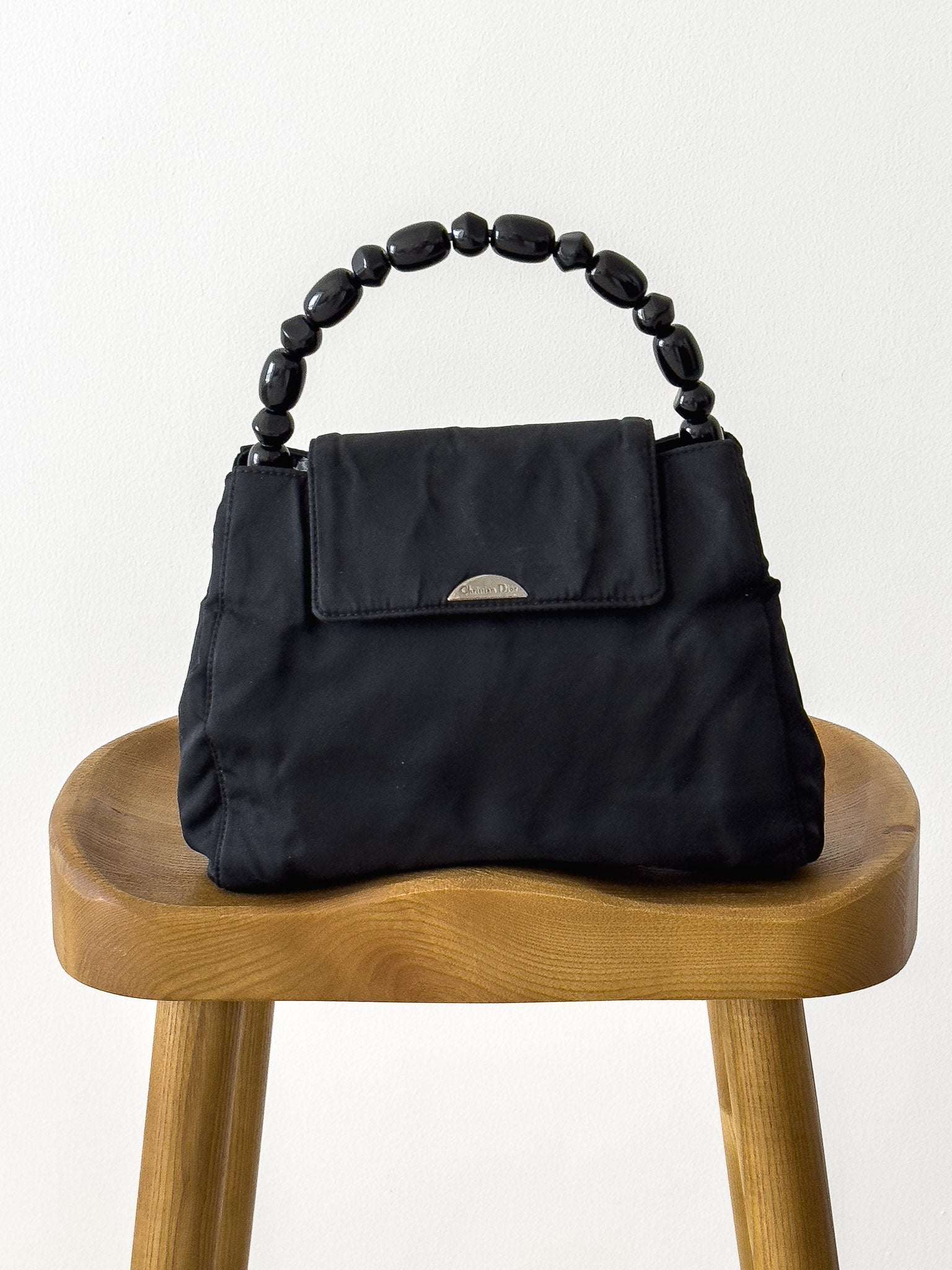 Dior - Sac à main noir perle