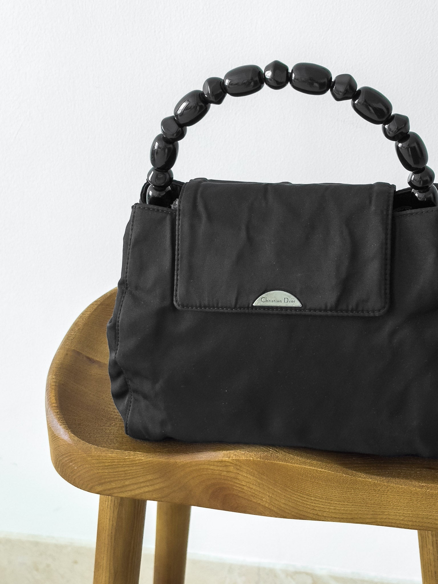 Dior - Sac à main noir perle